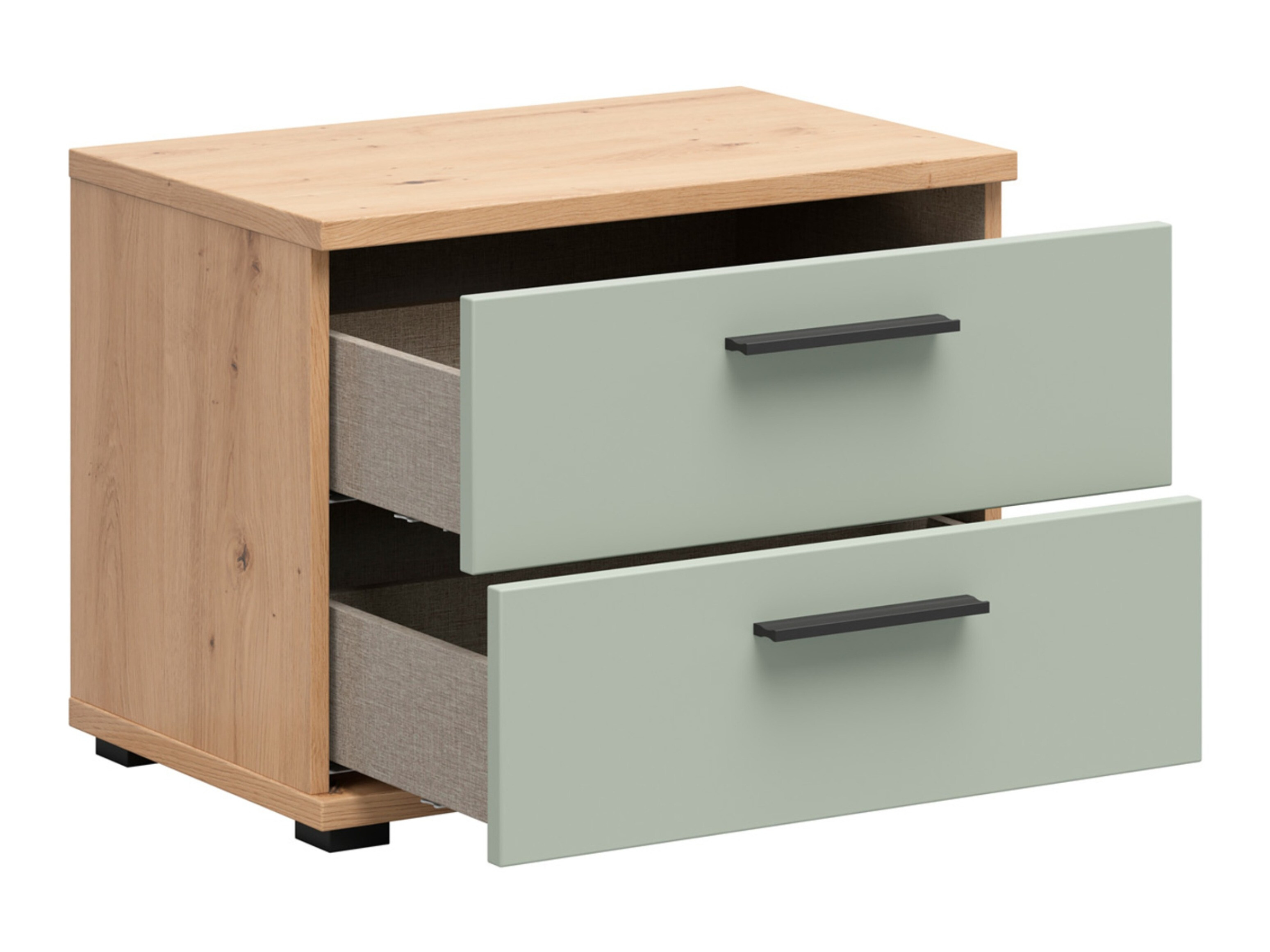 Naktinis staliukas Livcali 100 (Žalia + Artisan ąžuolas)