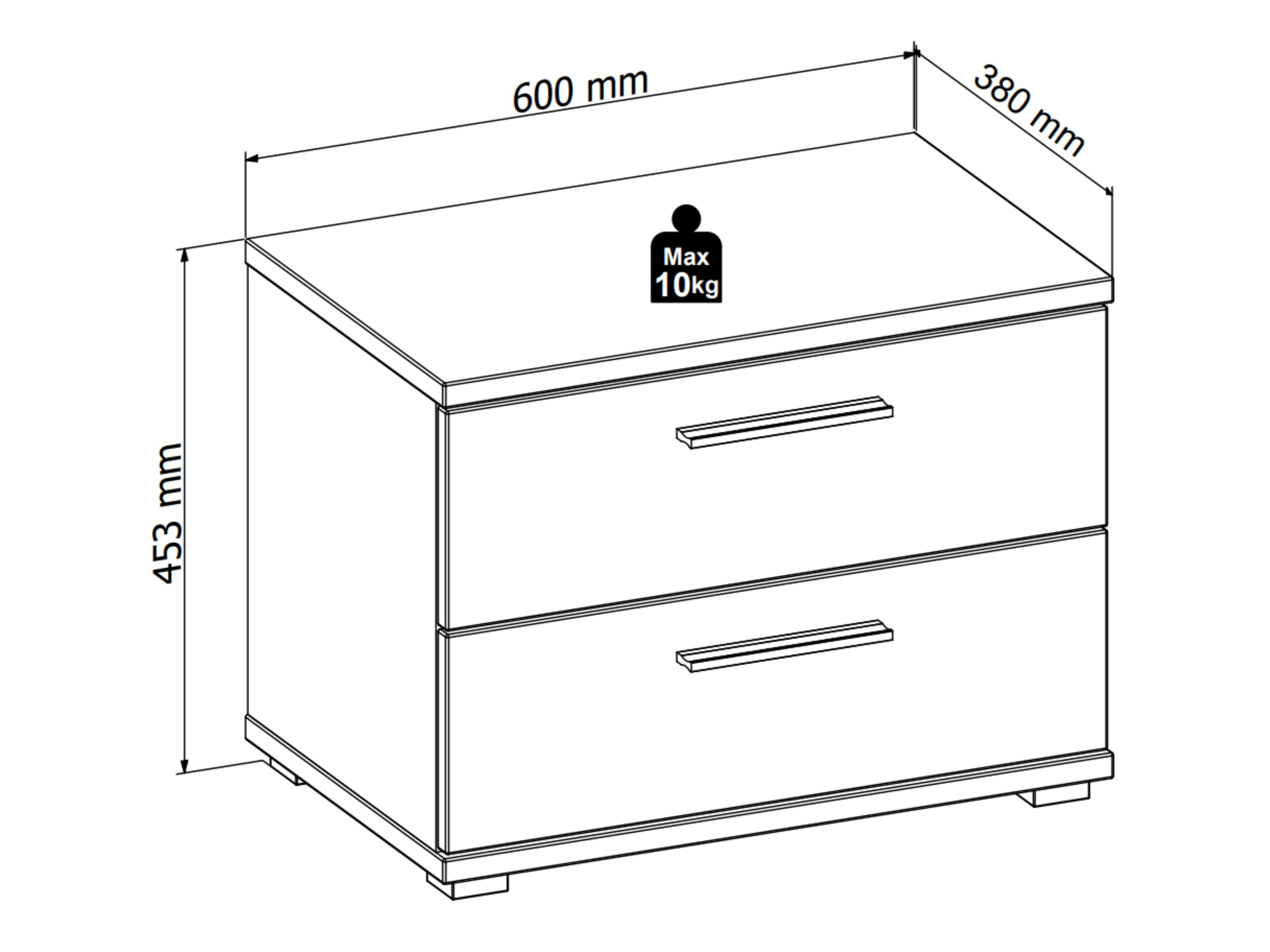 Naktinis staliukas Livcali 100 (Žalia + Artisan ąžuolas)