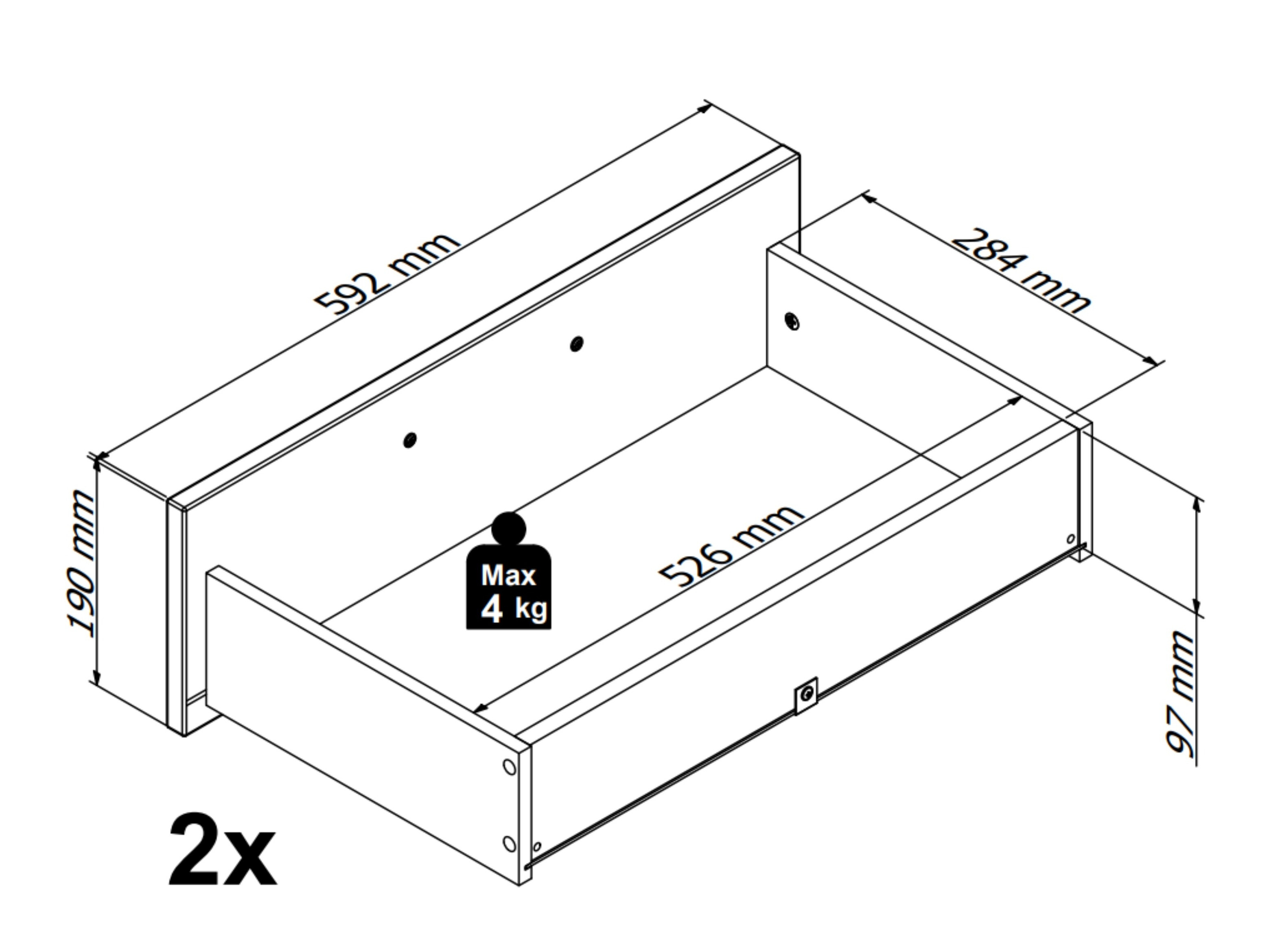 Naktinis staliukas Livcali 100 (Žalia + Artisan ąžuolas)