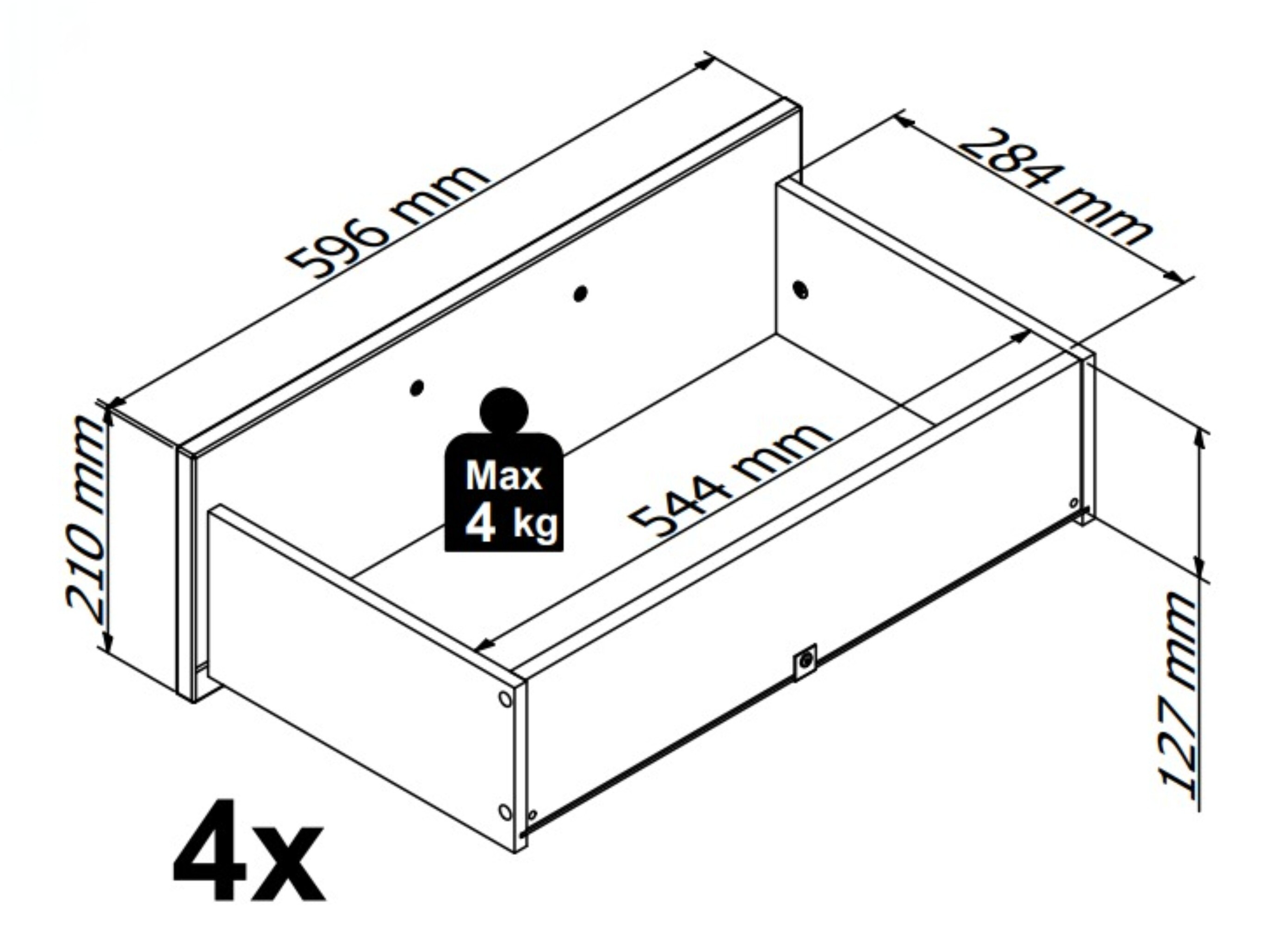 Komoda Livcali 101 (Žalia + Artisan ąžuolas)