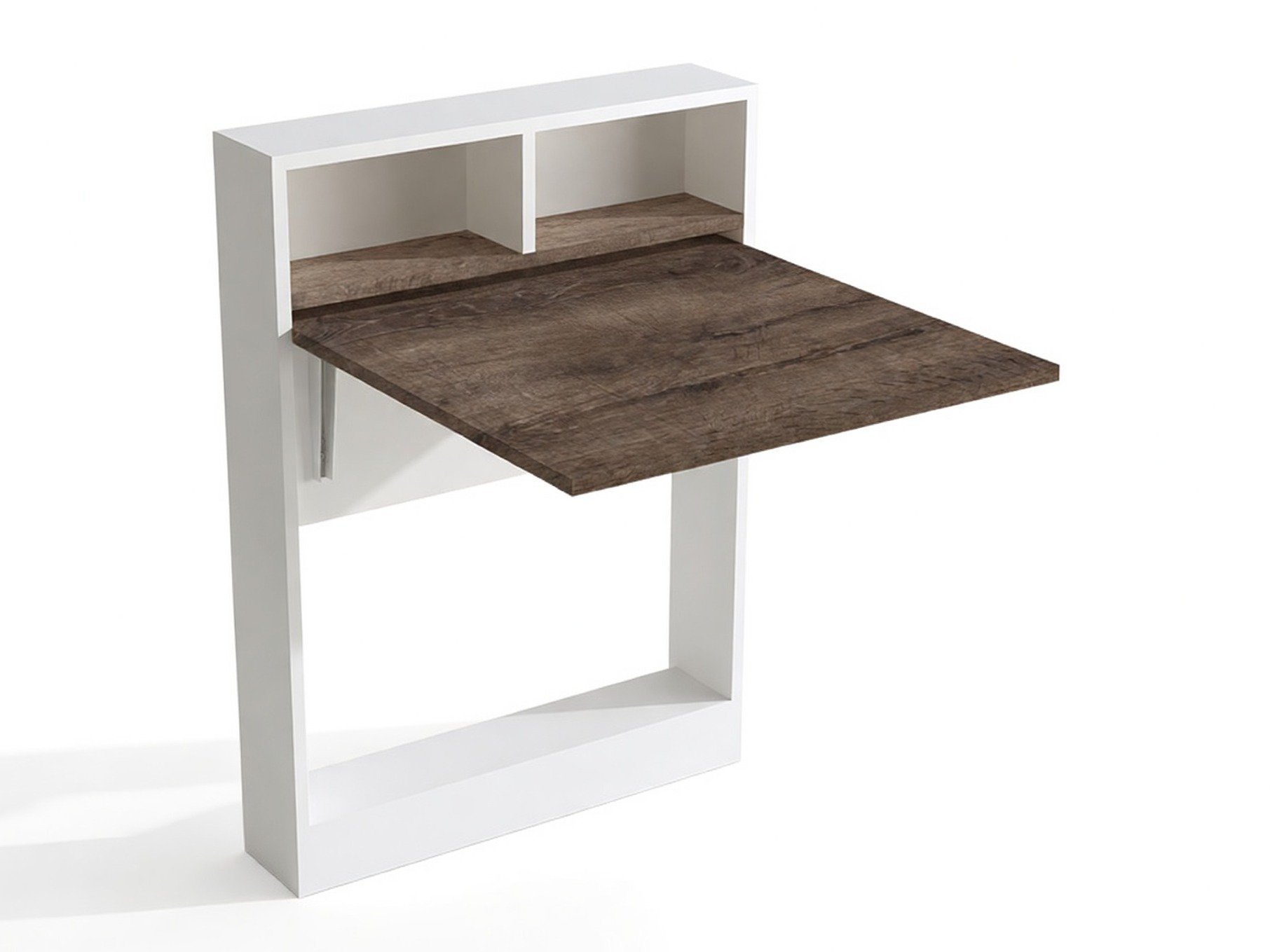 Sulankstomas stalas Kailua 187 (Balta + Šviesi ruda)