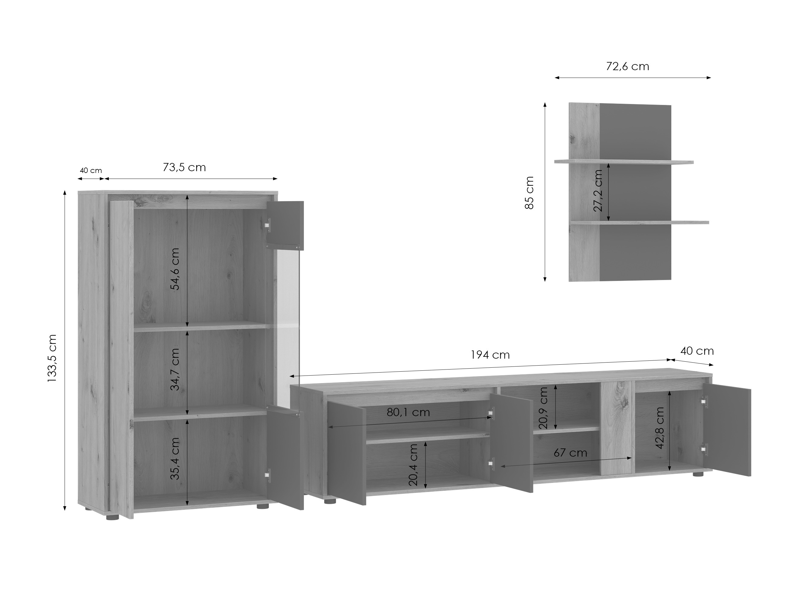 Svetainės komplektas Ontario 226