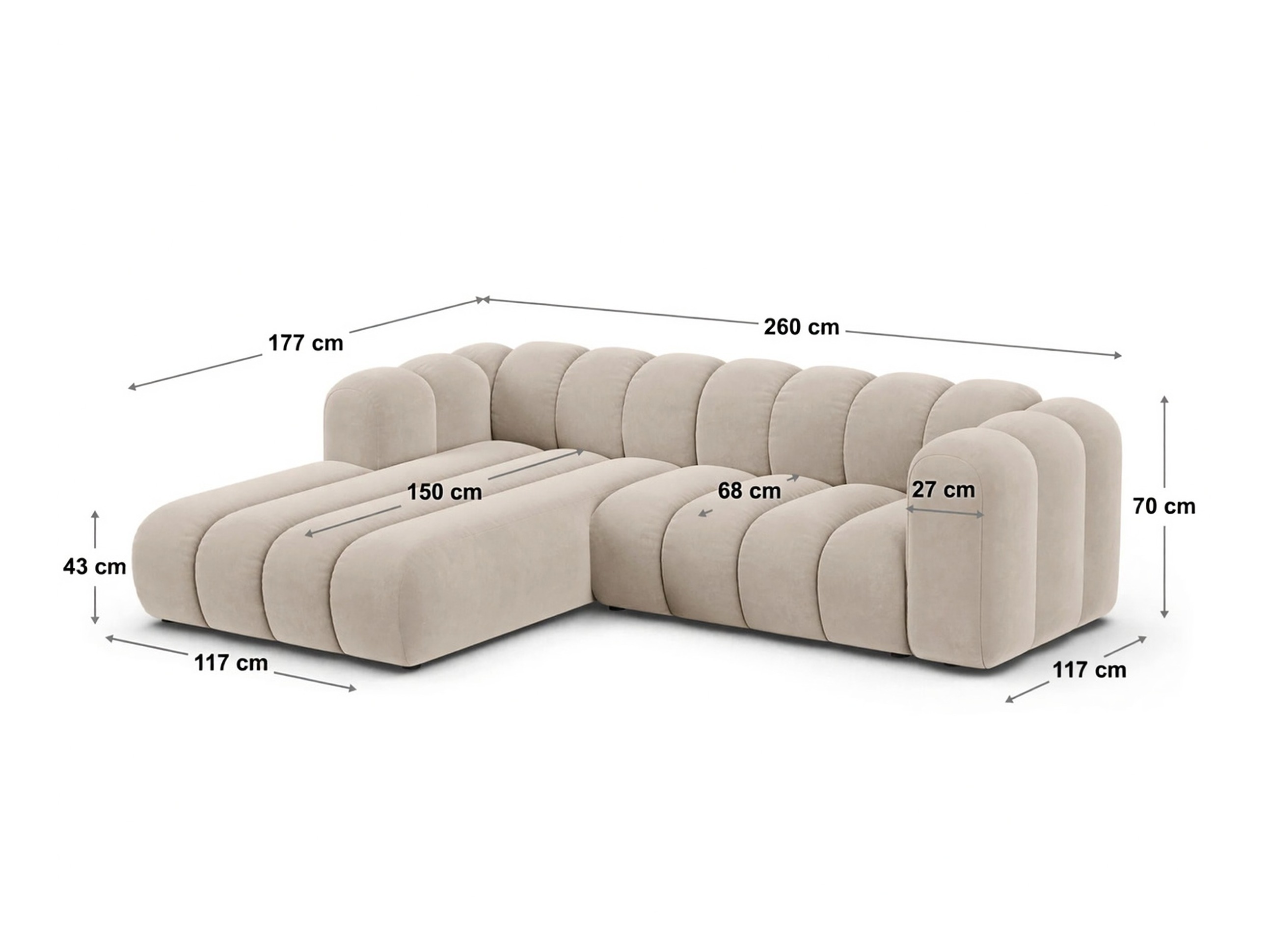 Modulinis minkštas kampas Cirleve 112 (Eden 02)