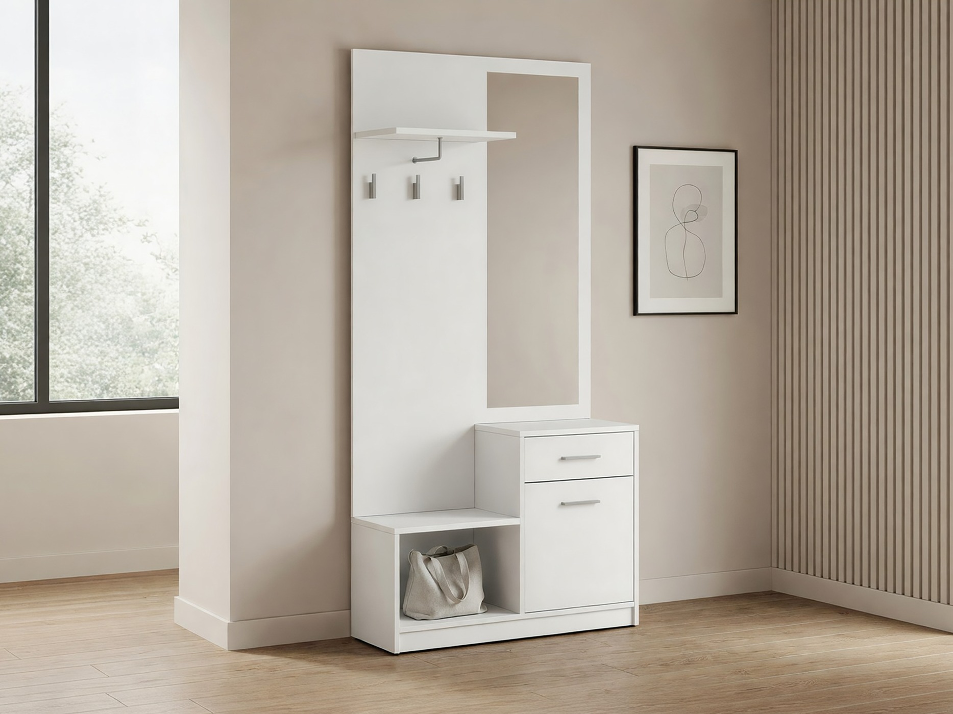 Prieškambario komplektas Novsore 121 (Balta)