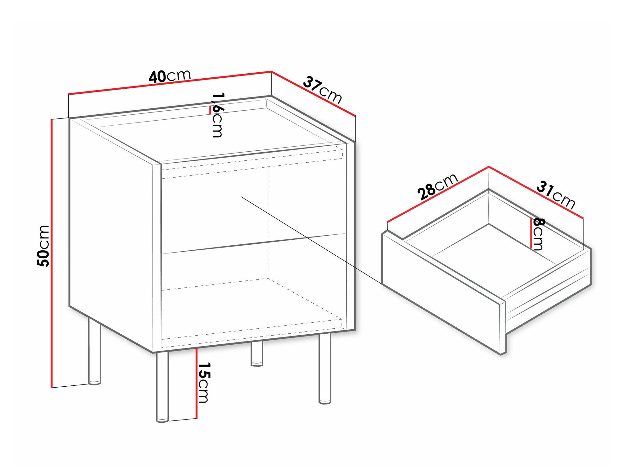 Naktinis staliukas ST8576