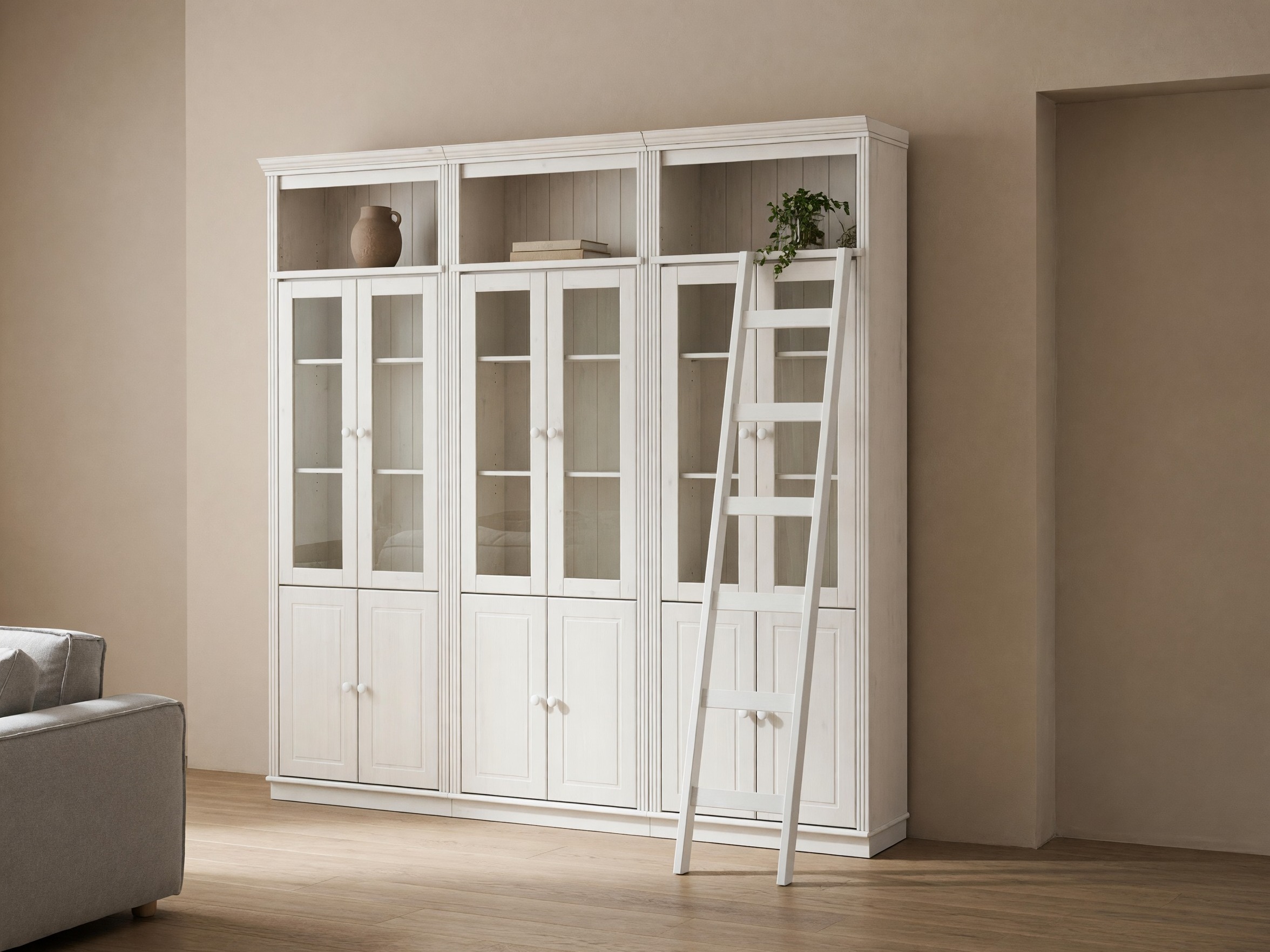 Lentynų komplektas Saltoro 130 (Balta)