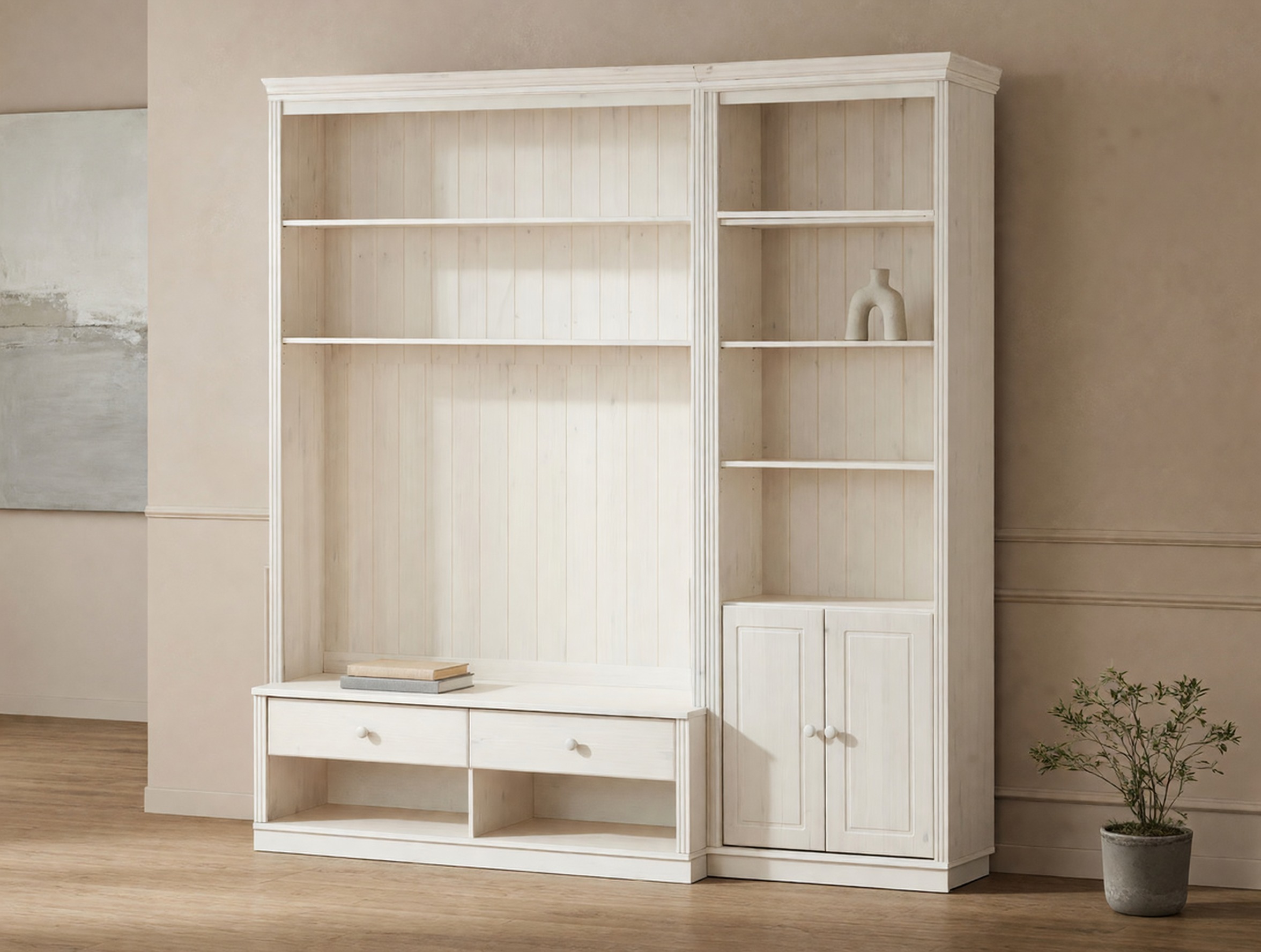 Svetainės komplektas Saltoro 105 (Balta)