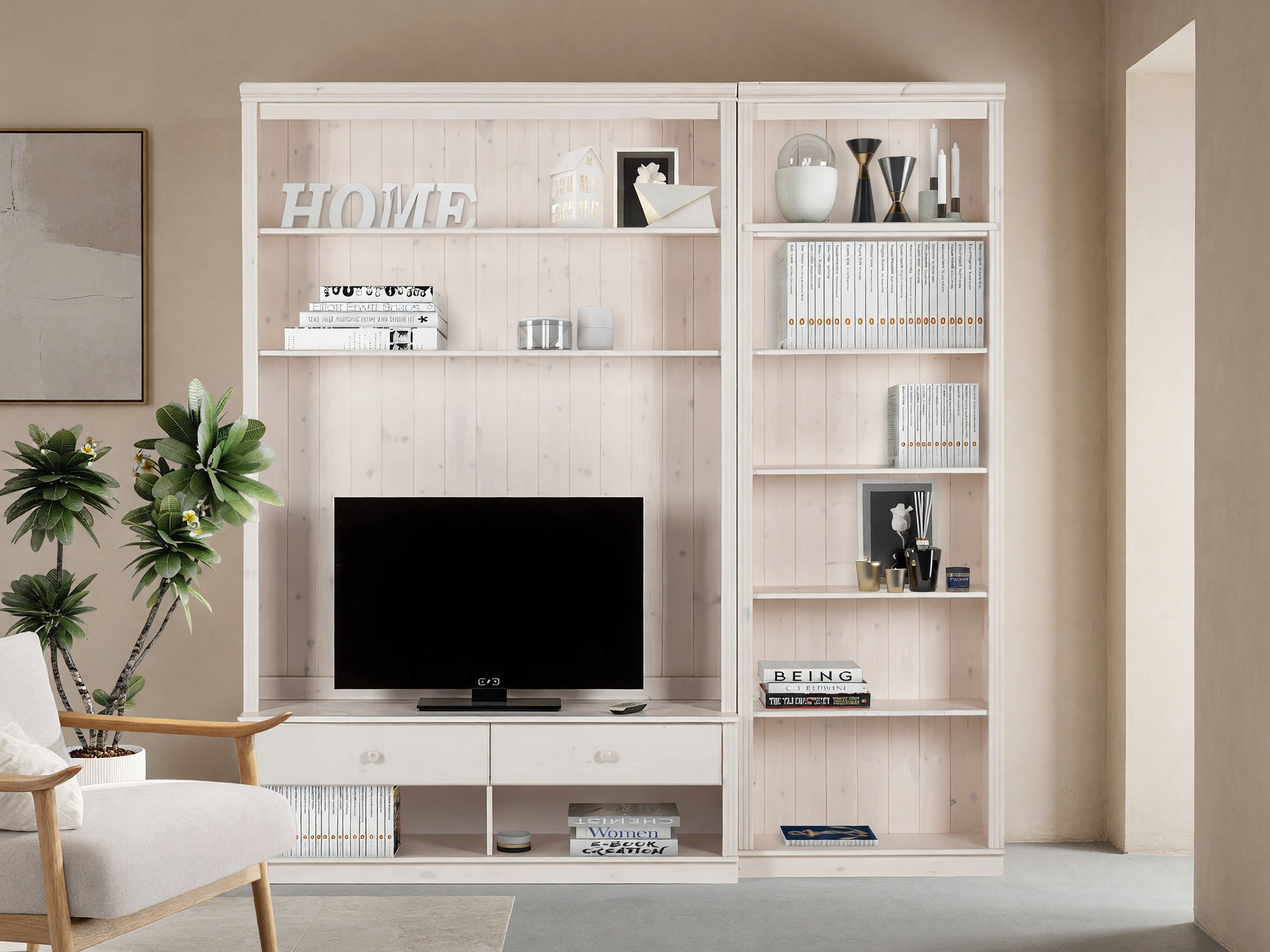 Svetainės komplektas Saltoro 106 (Balta)