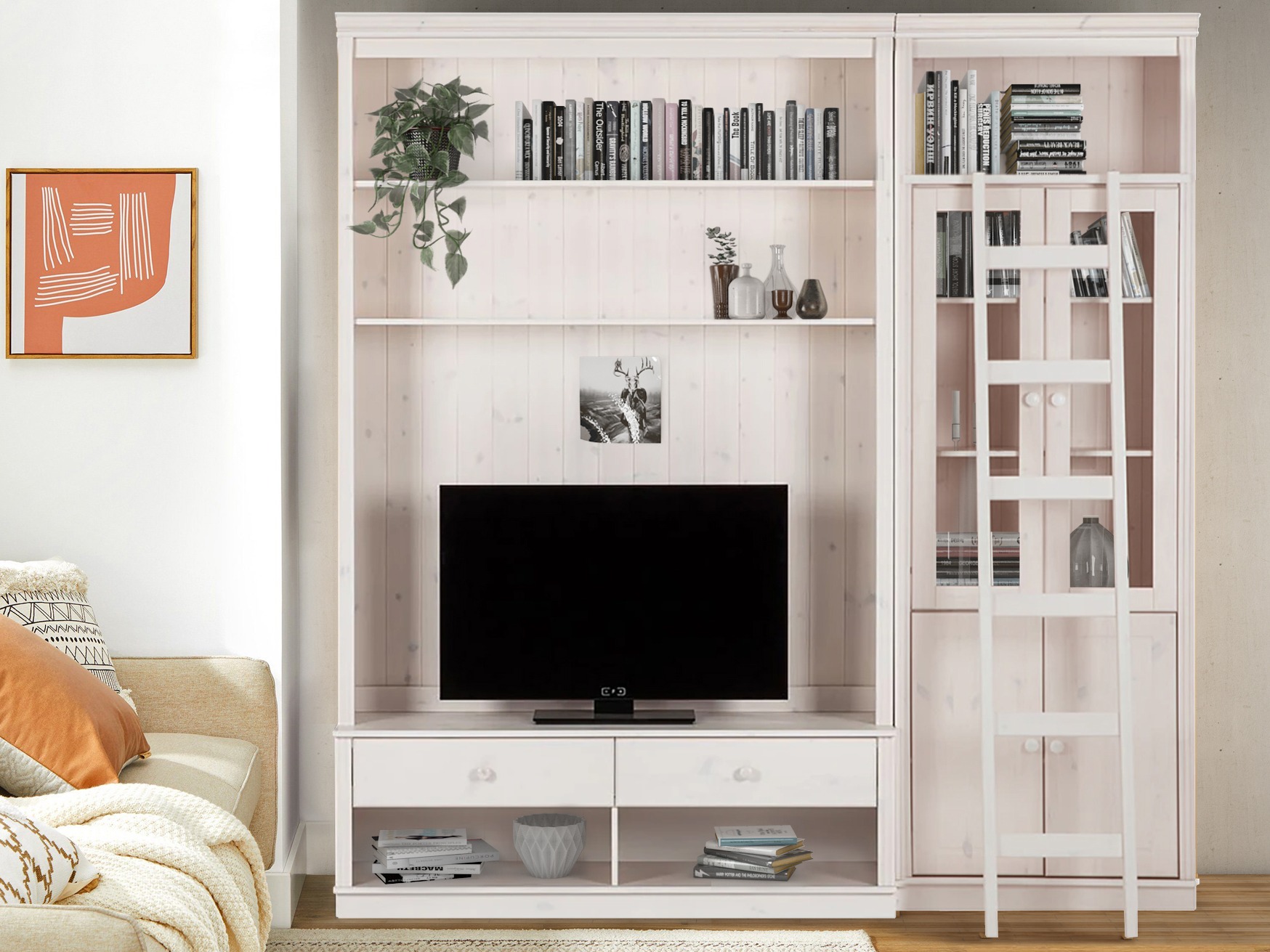 Svetainės komplektas Saltoro 125 (Balta)