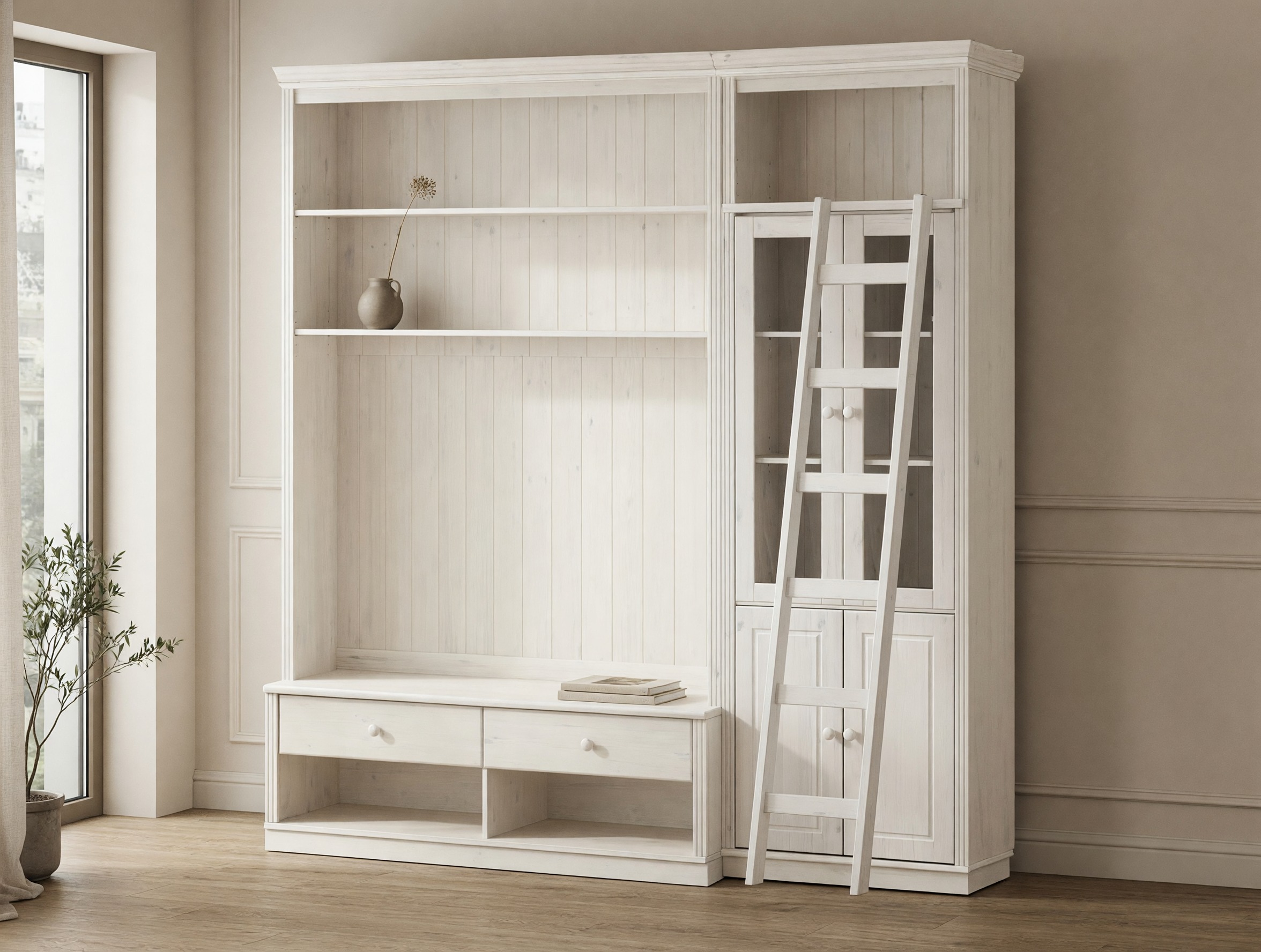 Svetainės komplektas Saltoro 125 (Balta)