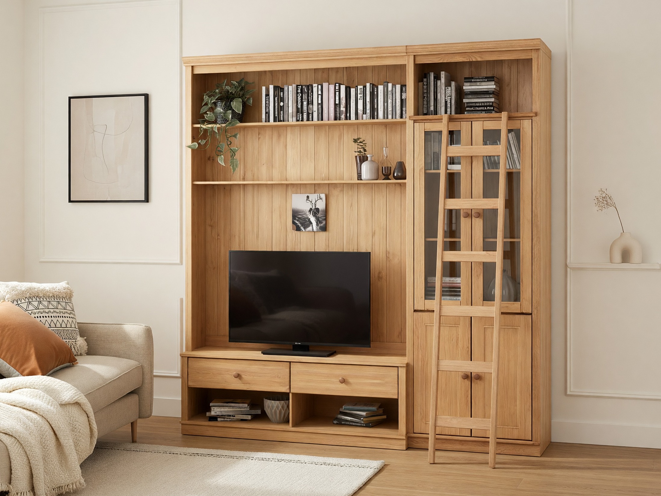 Svetainės komplektas Saltoro 125 (Šviesi ruda)