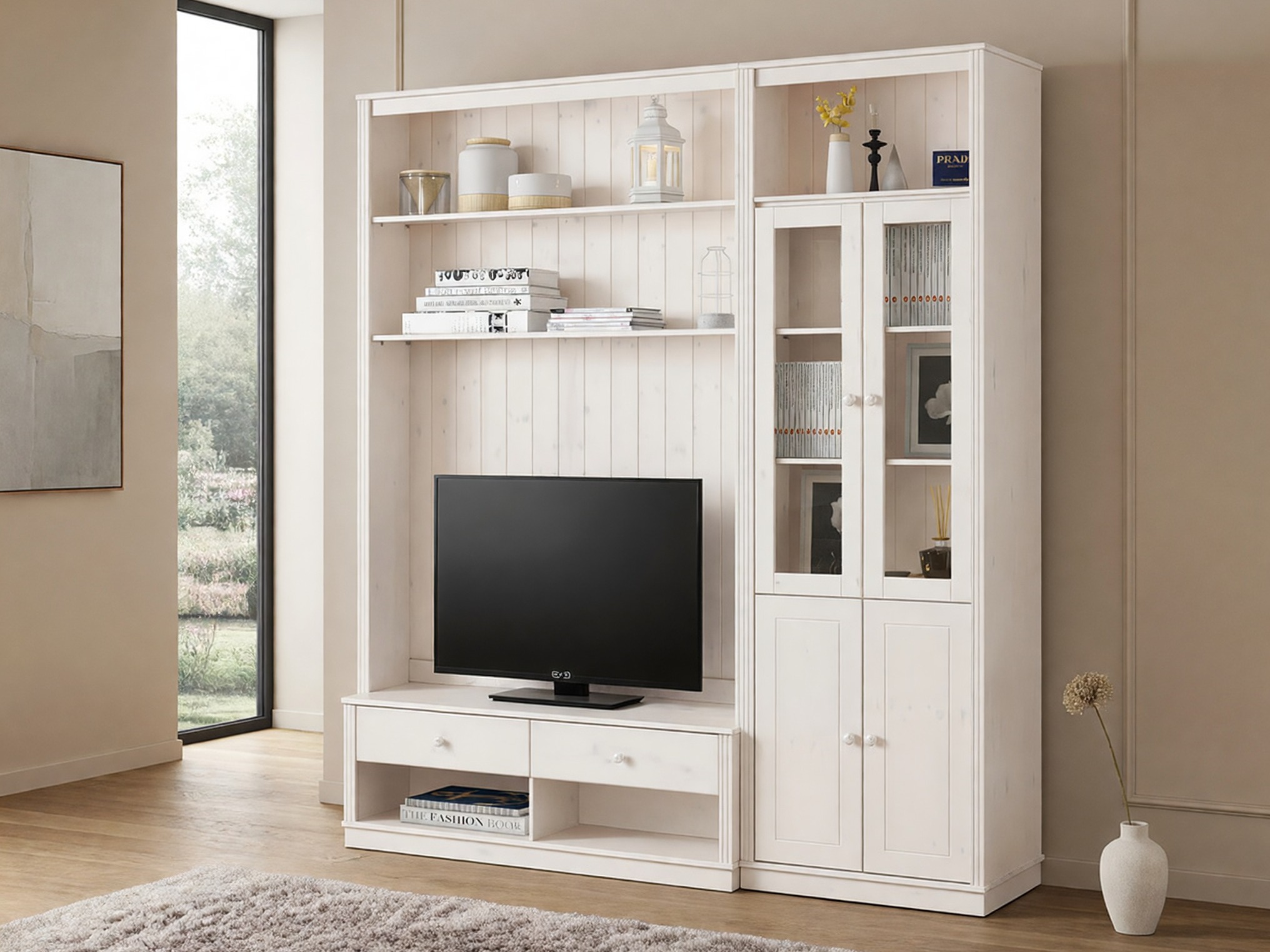 Svetainės komplektas Saltoro 124 (Balta)