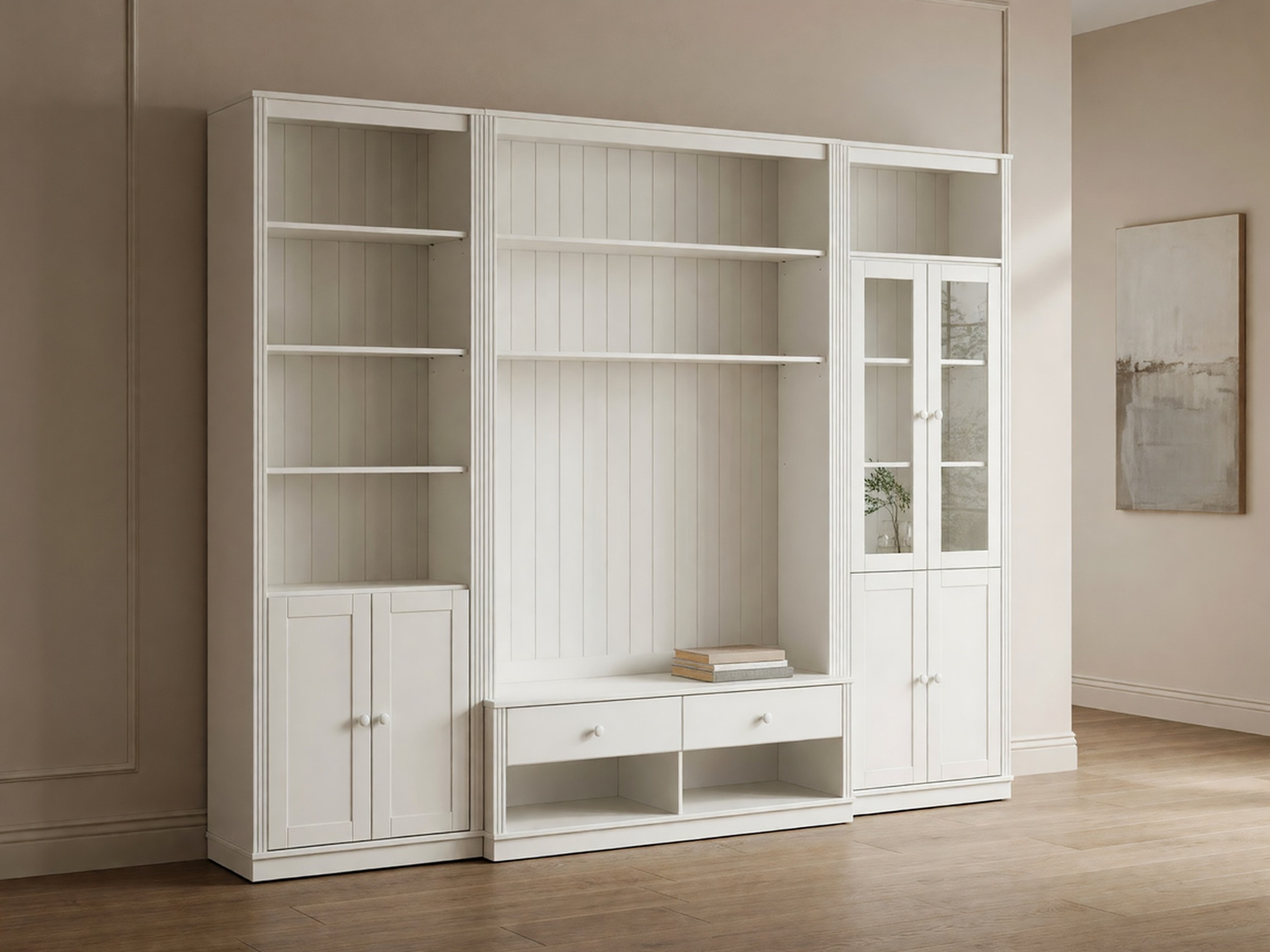 Svetainės komplektas Saltoro 140 (Balta)