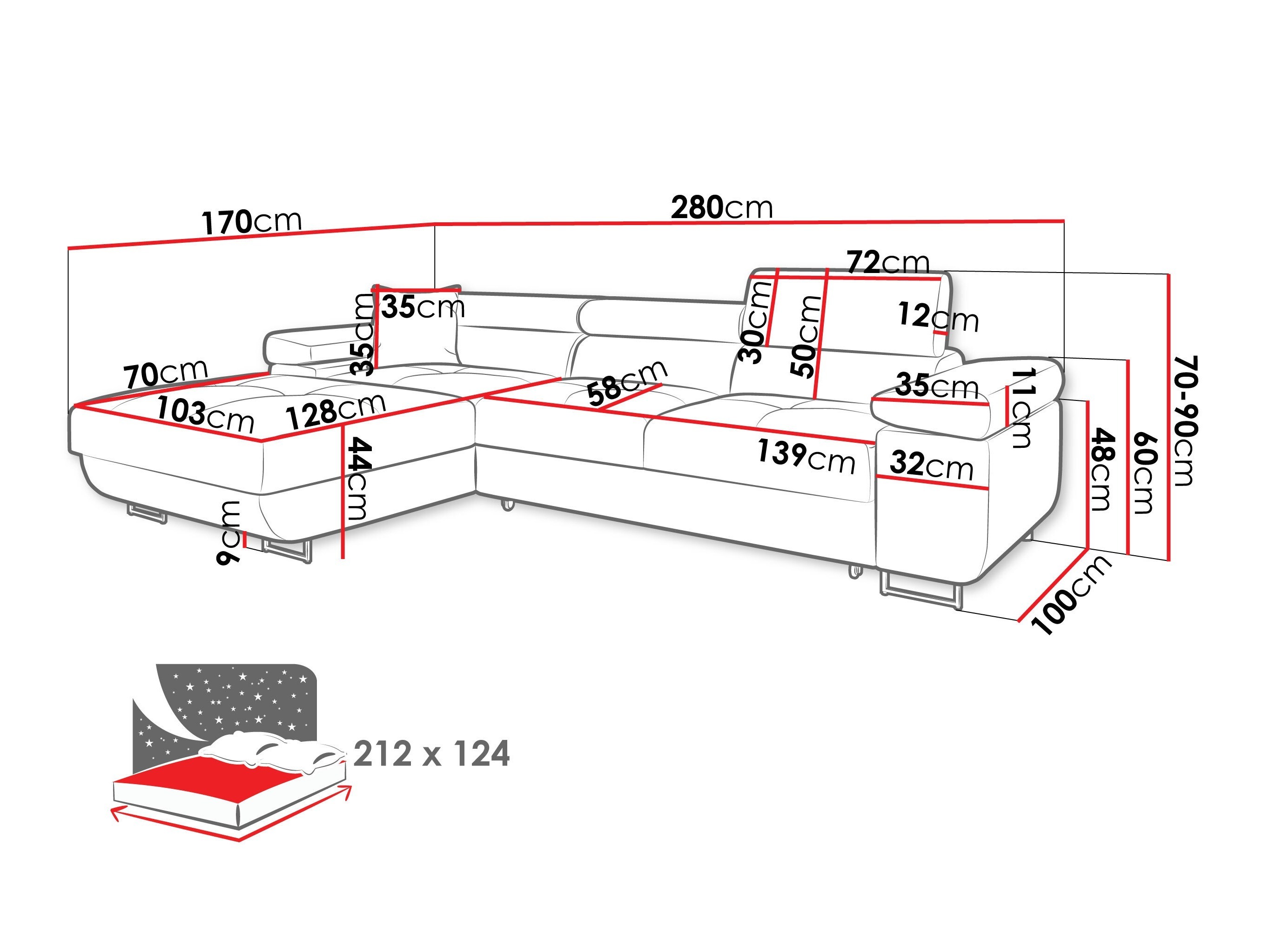 Minkštas kampas Comfivo Vinetum II (Manila 16)
