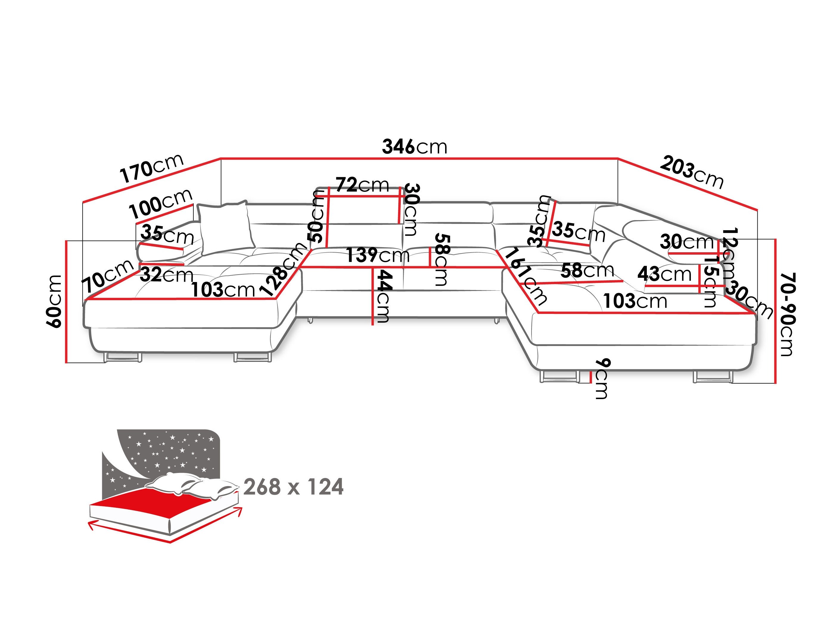 Minkštas kampas Comfivo Vinetum III (Manila 02)