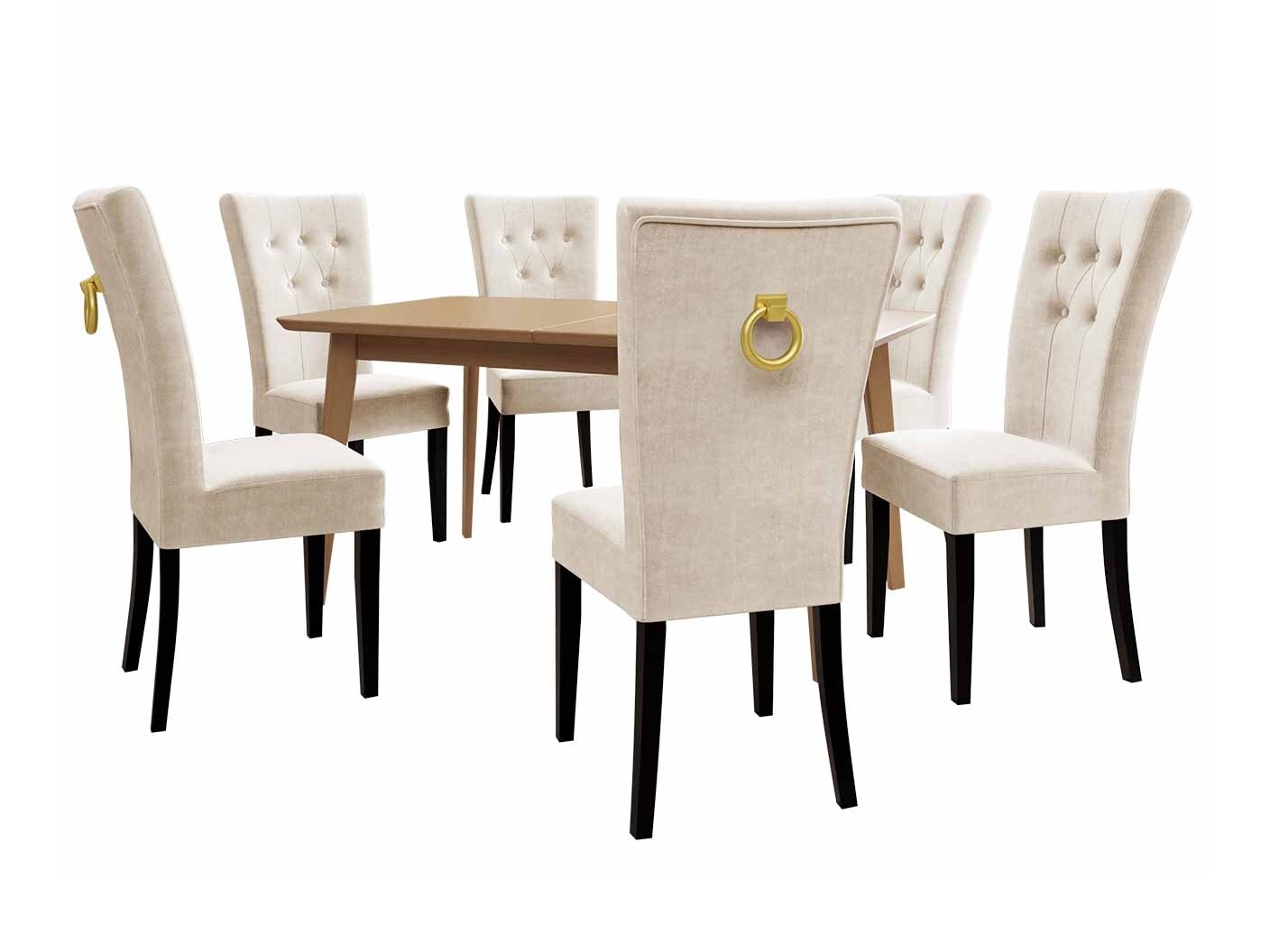 Valgomojo komplektas Racine 144 (Juoda + Magic Velvet 2250)