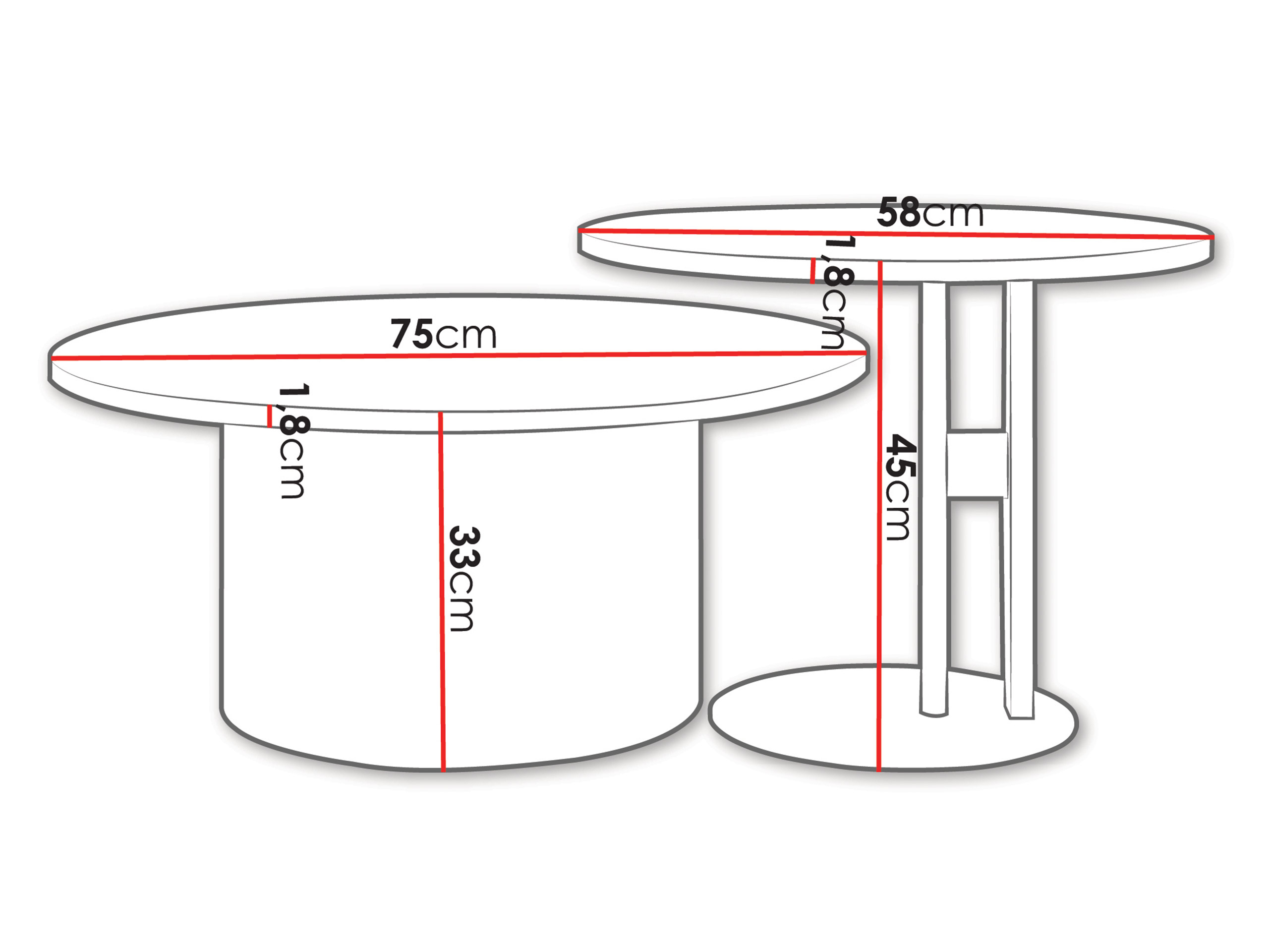 Žurnalinių staliukų komplektas ST8582