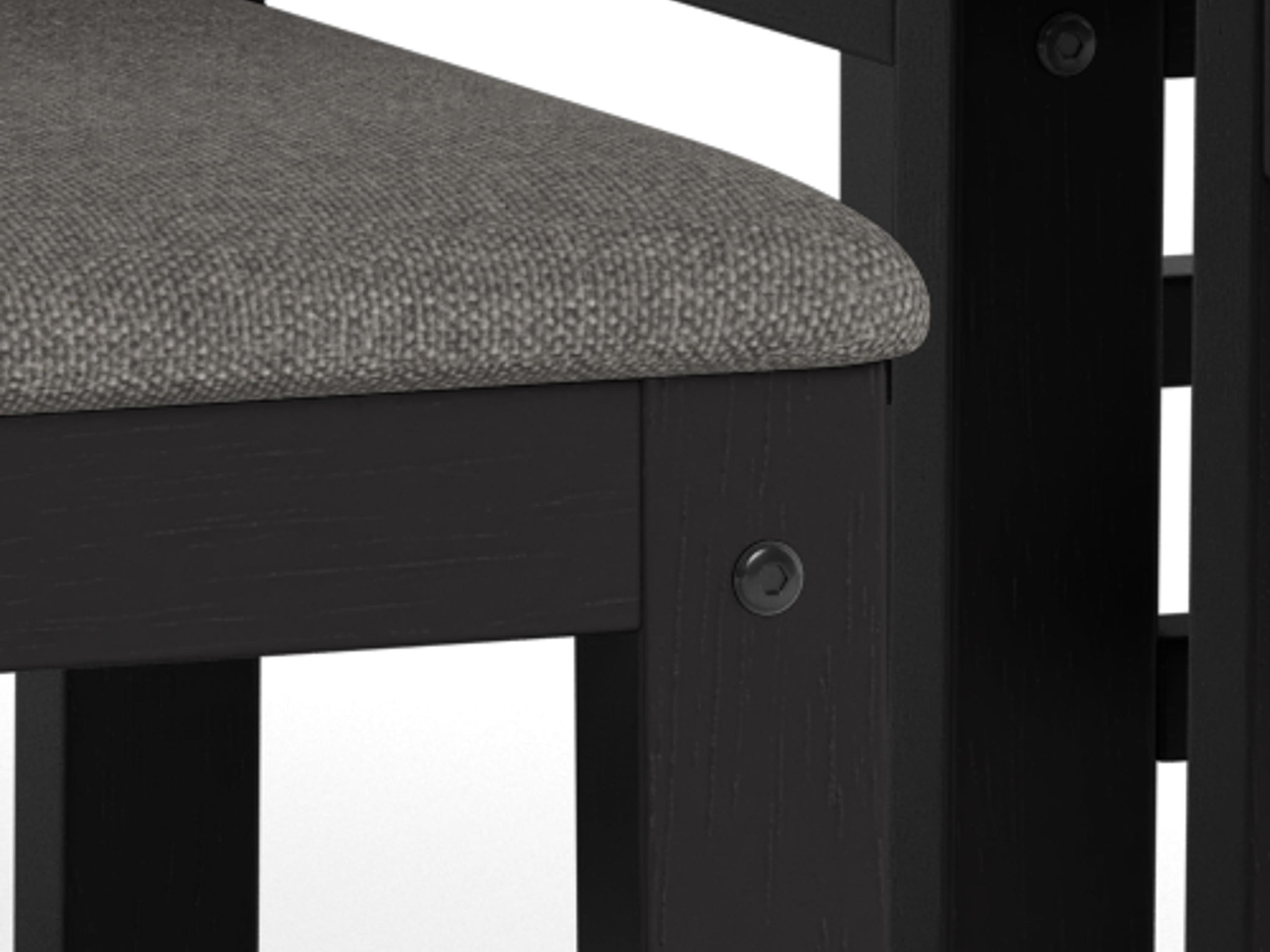 Valgomojo komplektas Norsica 857 (Juoda + Šviesi pilka)