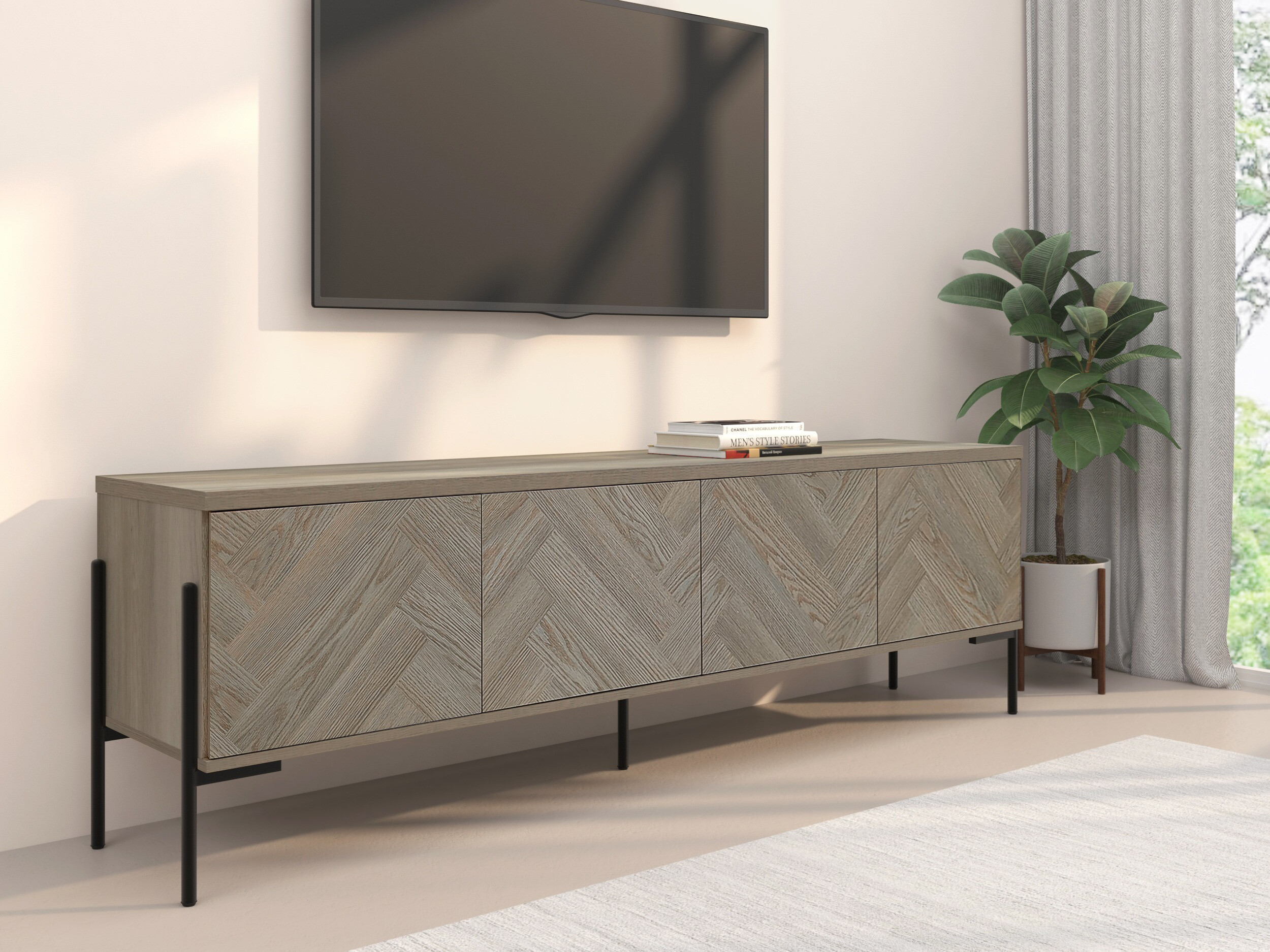 TV staliukas Denton 1525 (Ąžuolas)