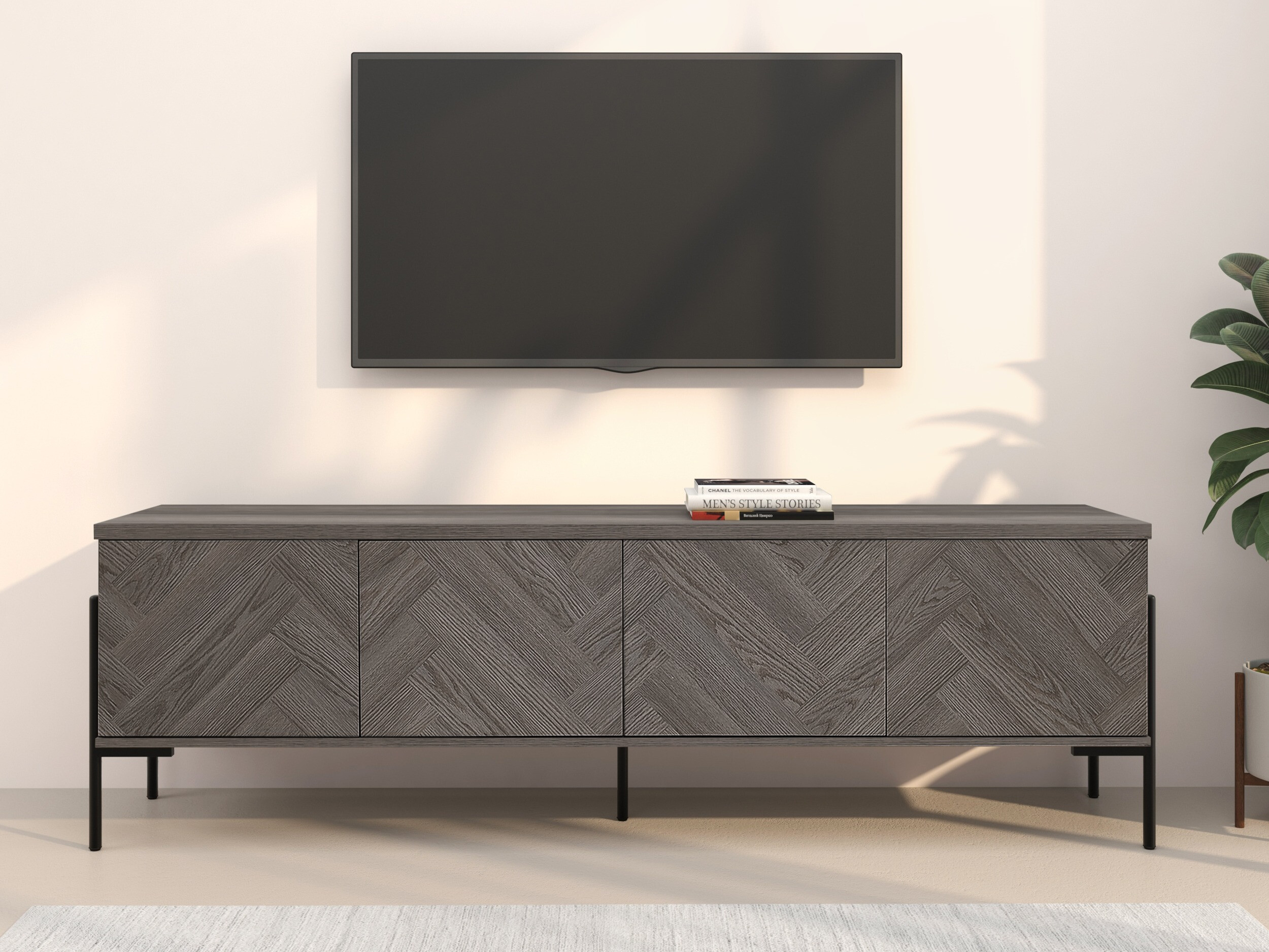 TV staliukas Denton 1525 (Šviesus ąžuolas)