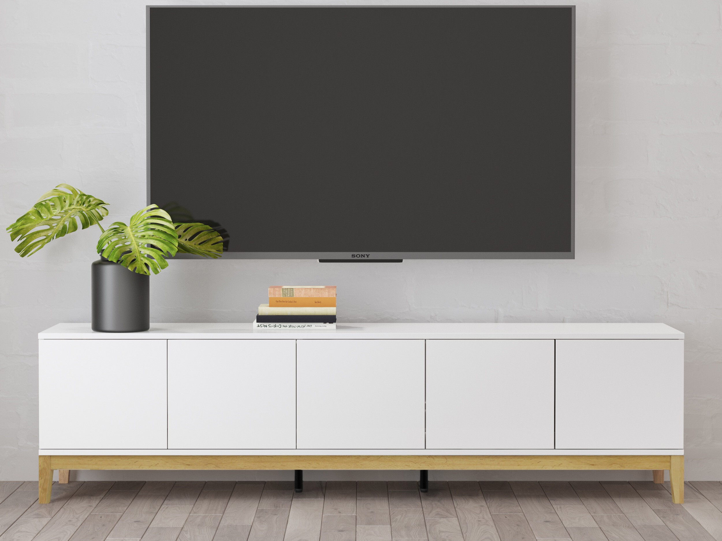 TV staliukas Felmelo 100 (Balta + Votan ąžuolas)