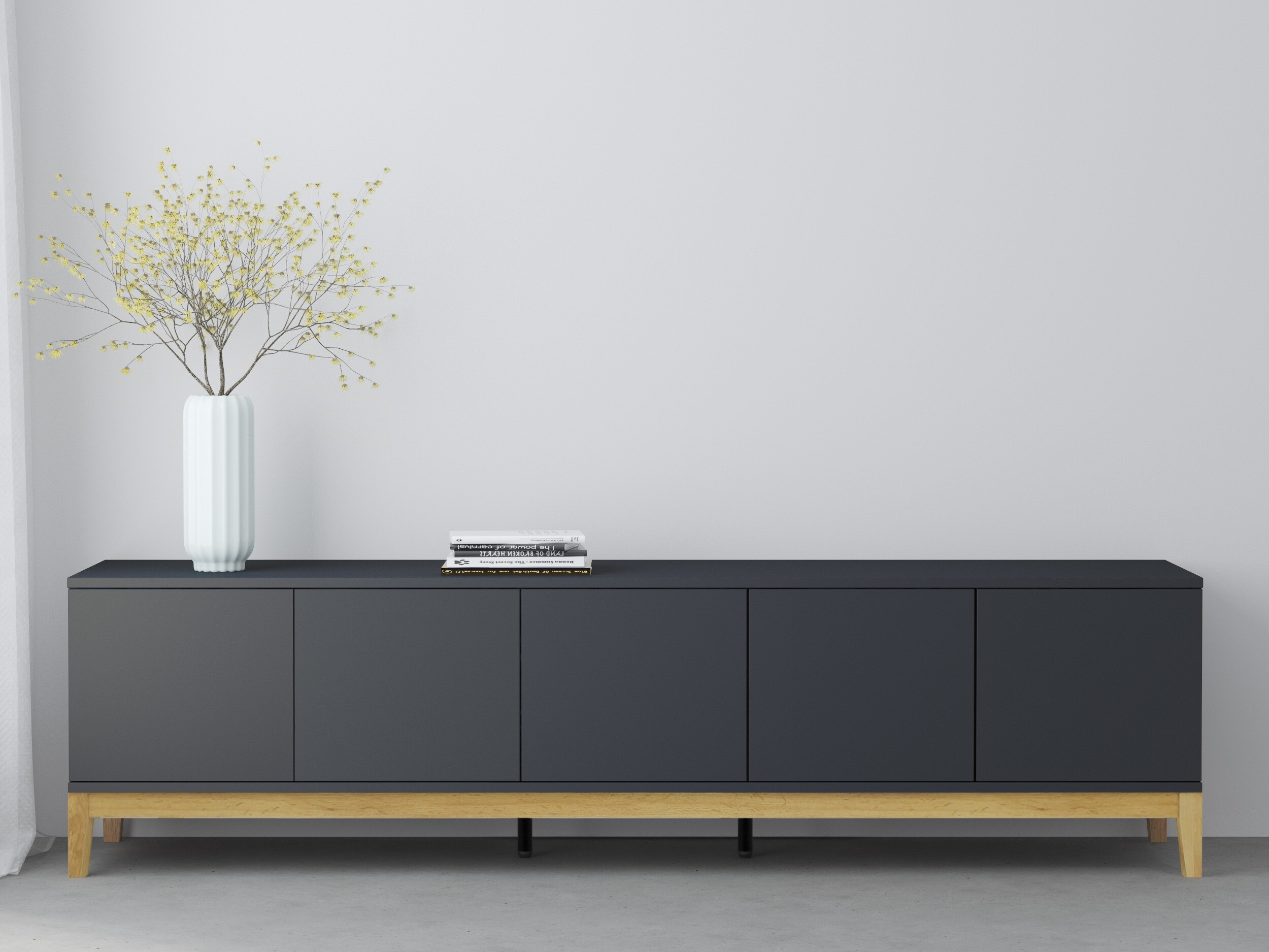 TV staliukas Felmelo 100 (Pilka + Votan ąžuolas)