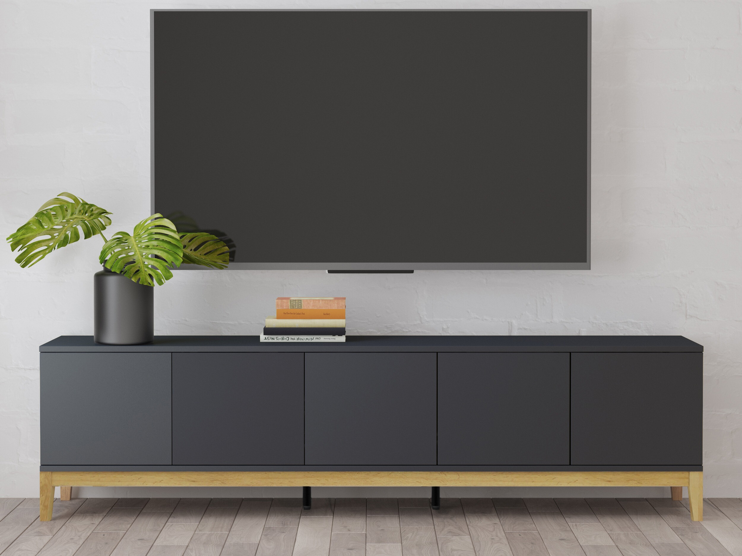 TV staliukas Felmelo 100 (Pilka + Votan ąžuolas)