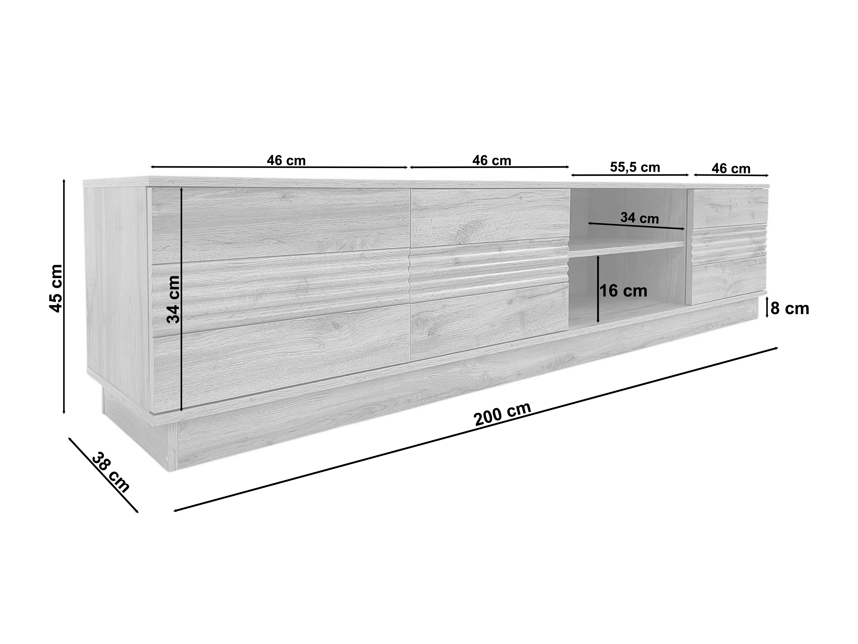 TV staliukas Denton 1526 (Balta)