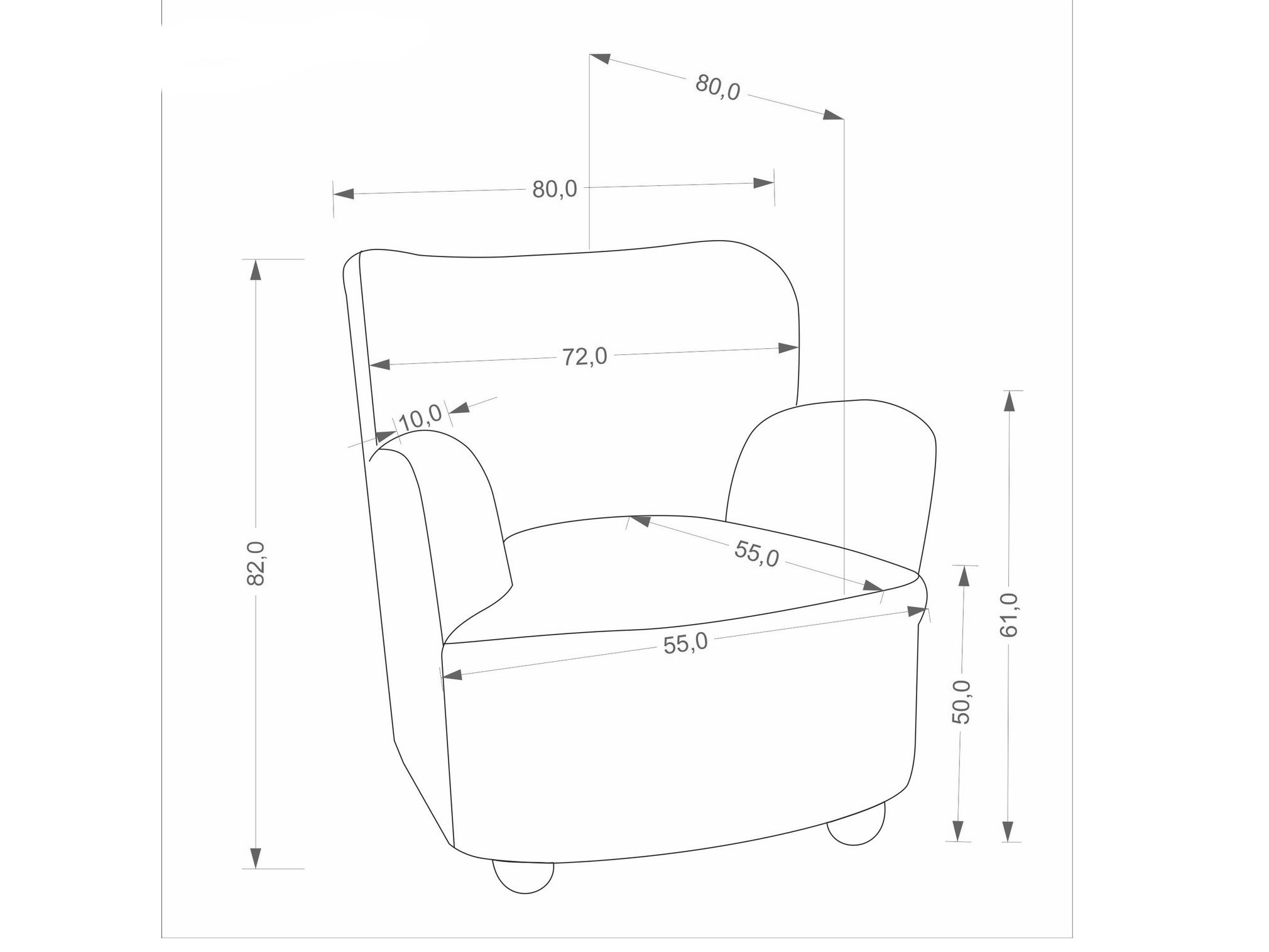 Fotelis Houston 2097 (Šviesi ruda)