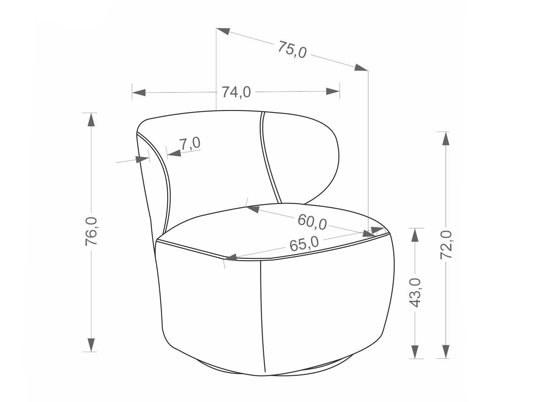 Fotelis Houston 2098 (Smėlinė)