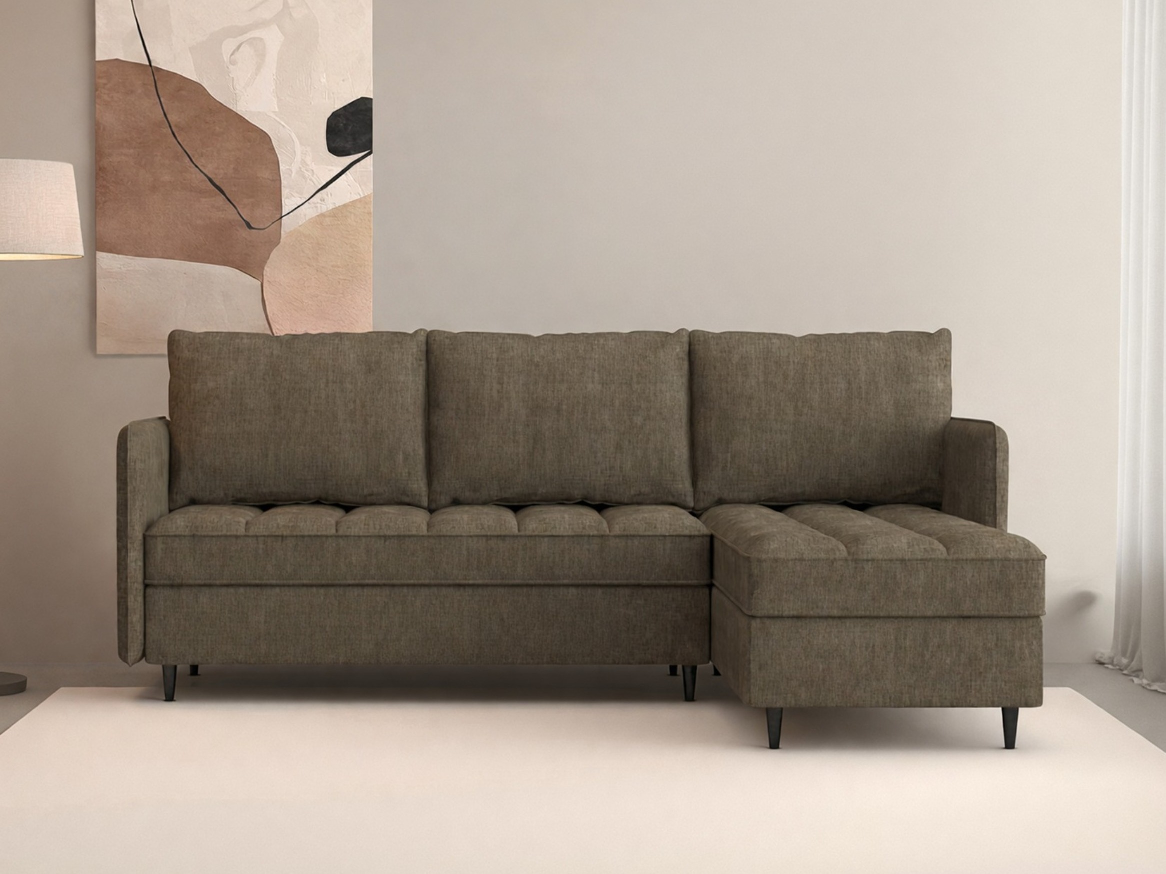 Minkštas kampas Denton 1529 (Ruda)