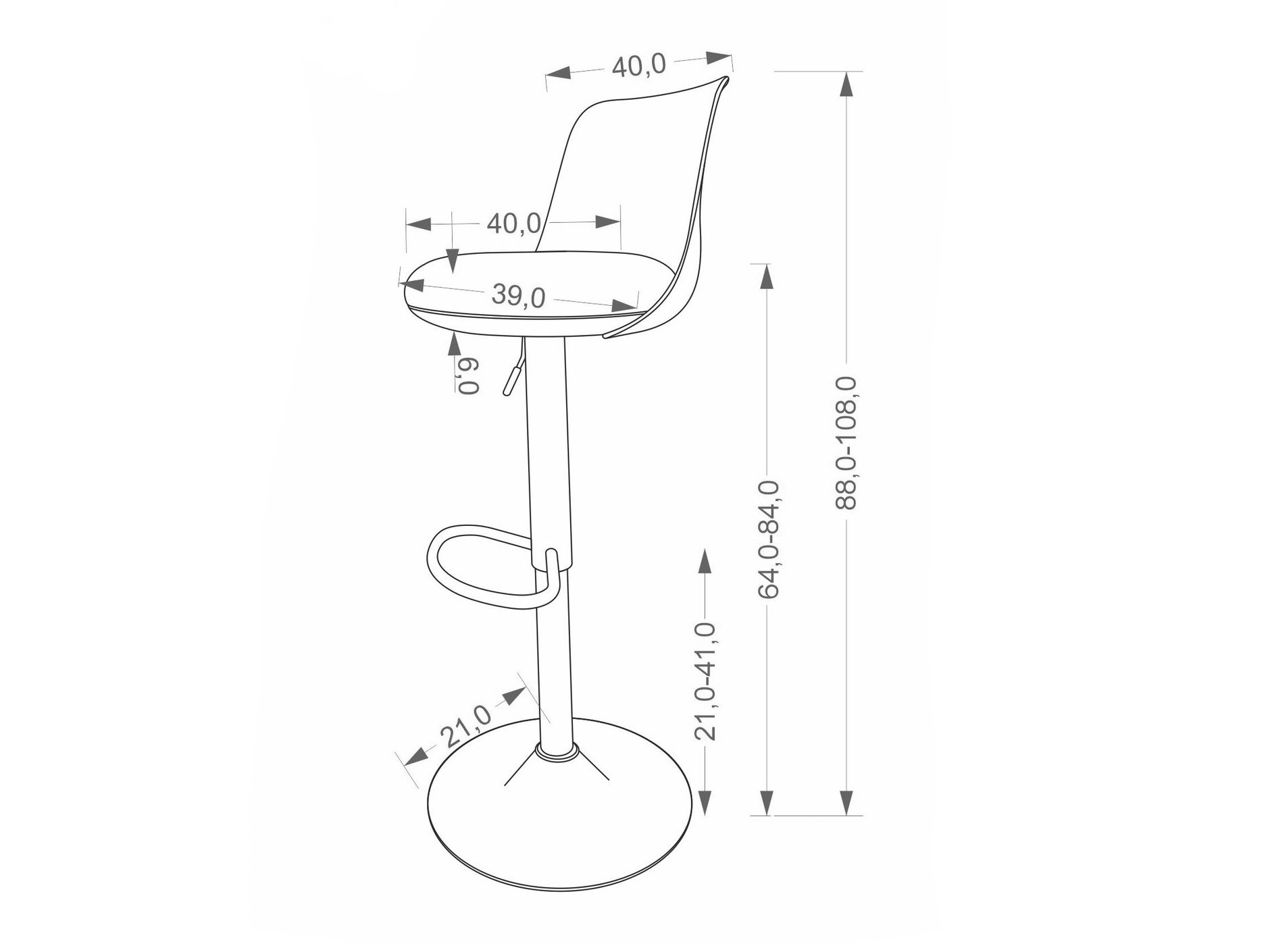 Baro kėdė Houston 2104 (Pilka + Šviesi ruda)