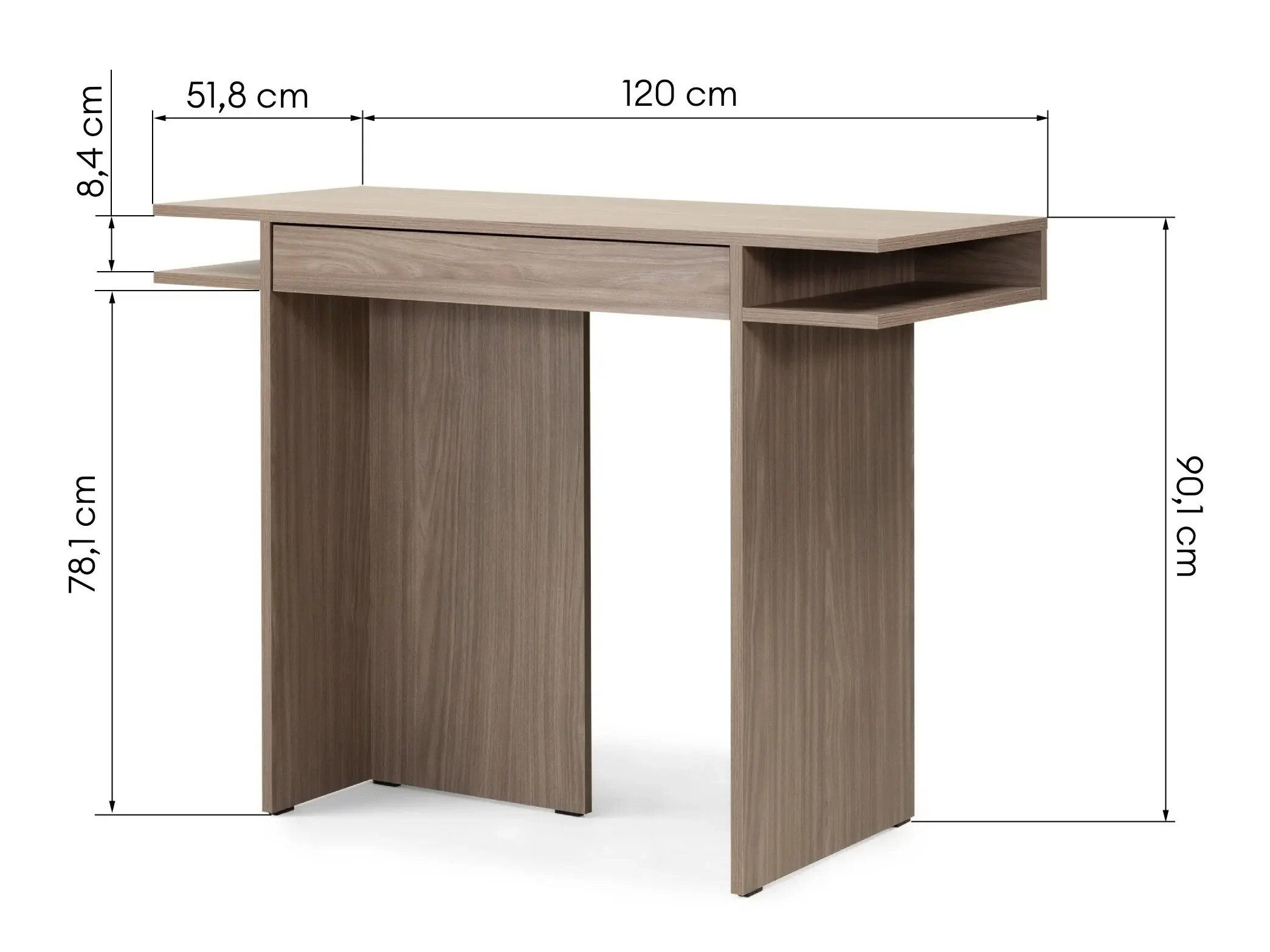Darbo stalas Sosone 104 (Tamsus ąžuolas)