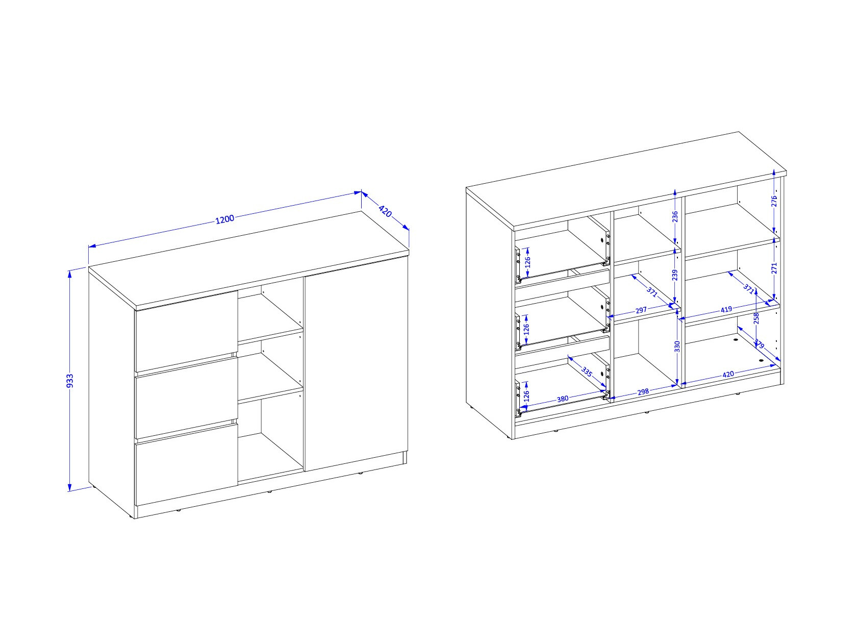 Komoda Nolcala 109 (Ąžuolas + Smėlinė)