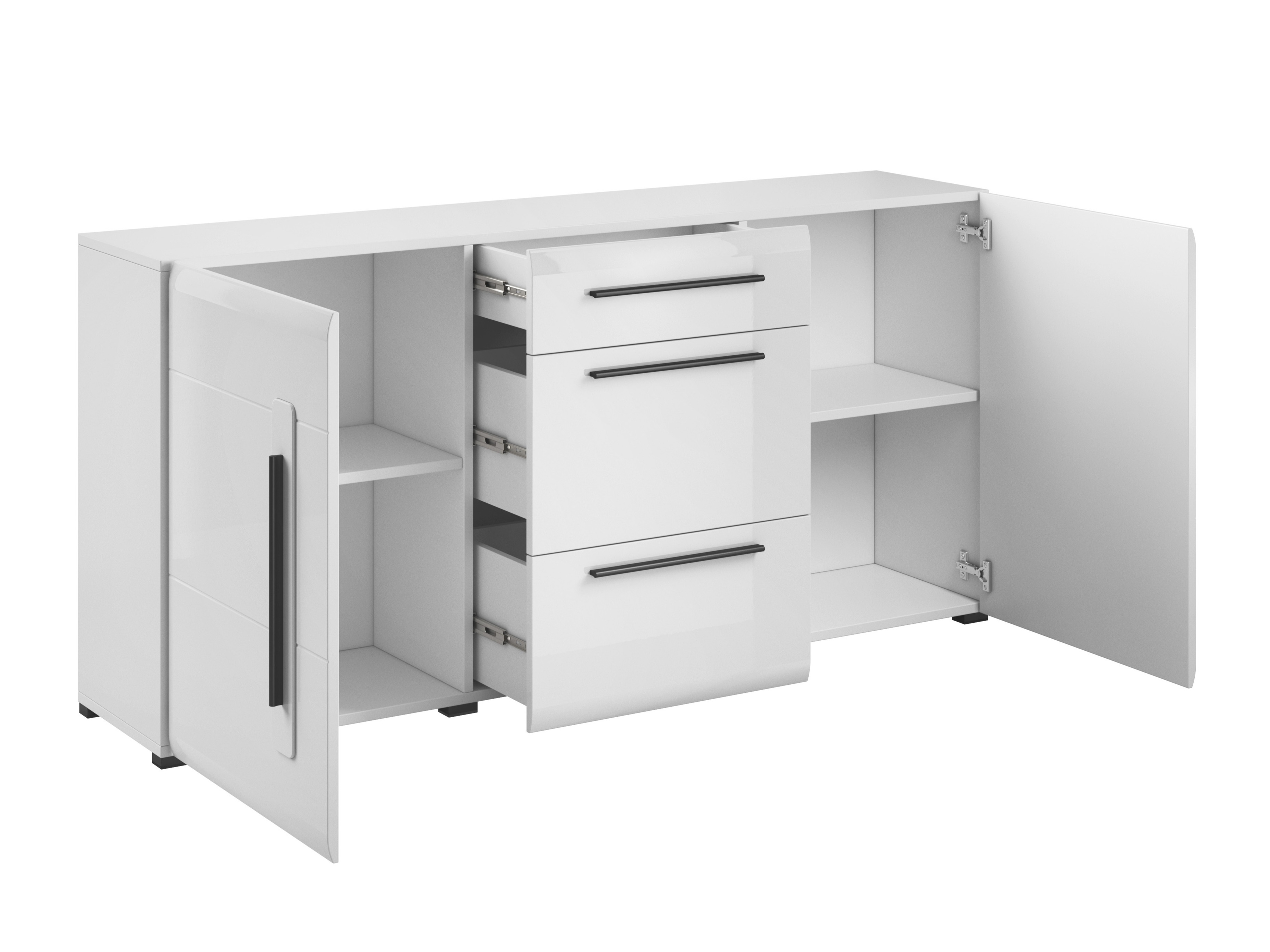 Komoda Ophsalu 108 (Balta + Blizgi balta)