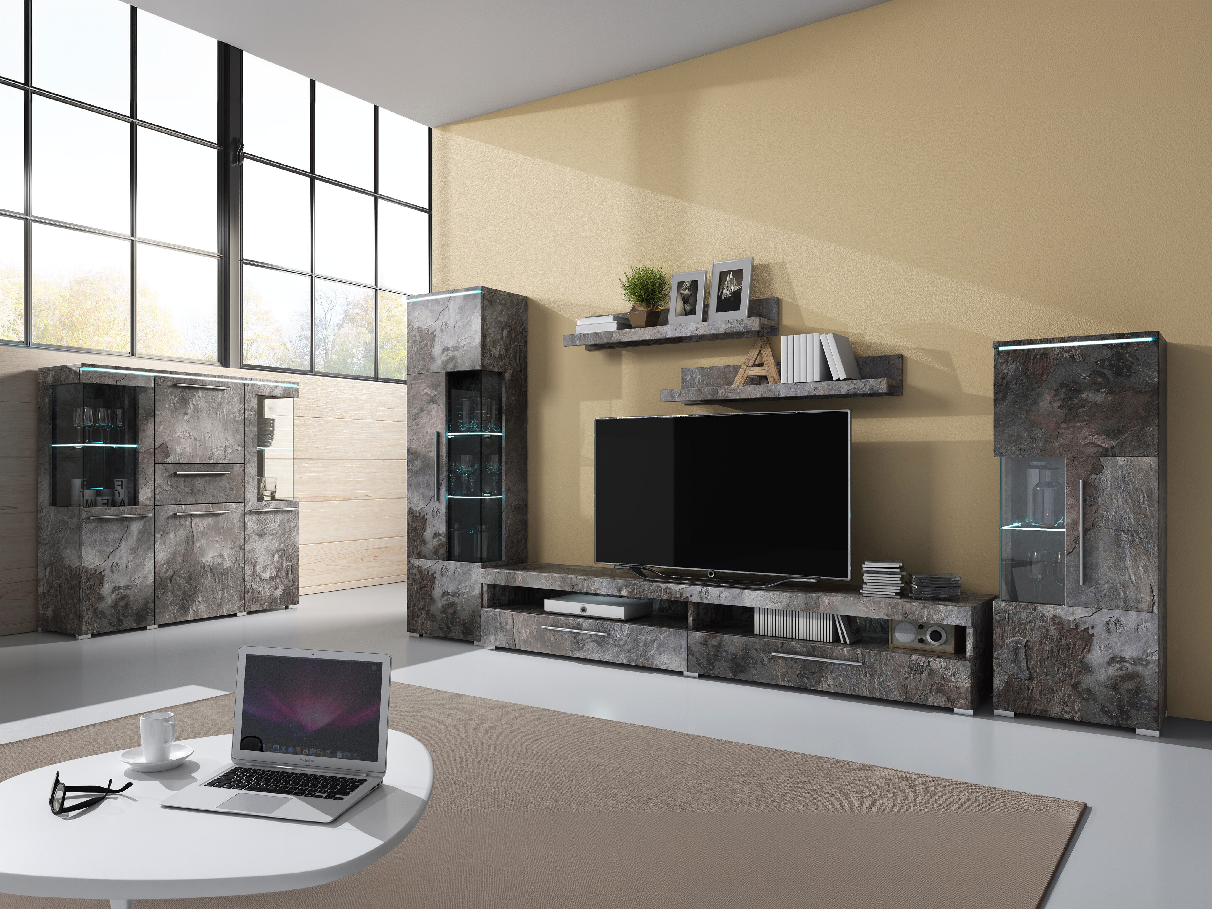 Komoda Torvire 115 (Tamsus betonas)