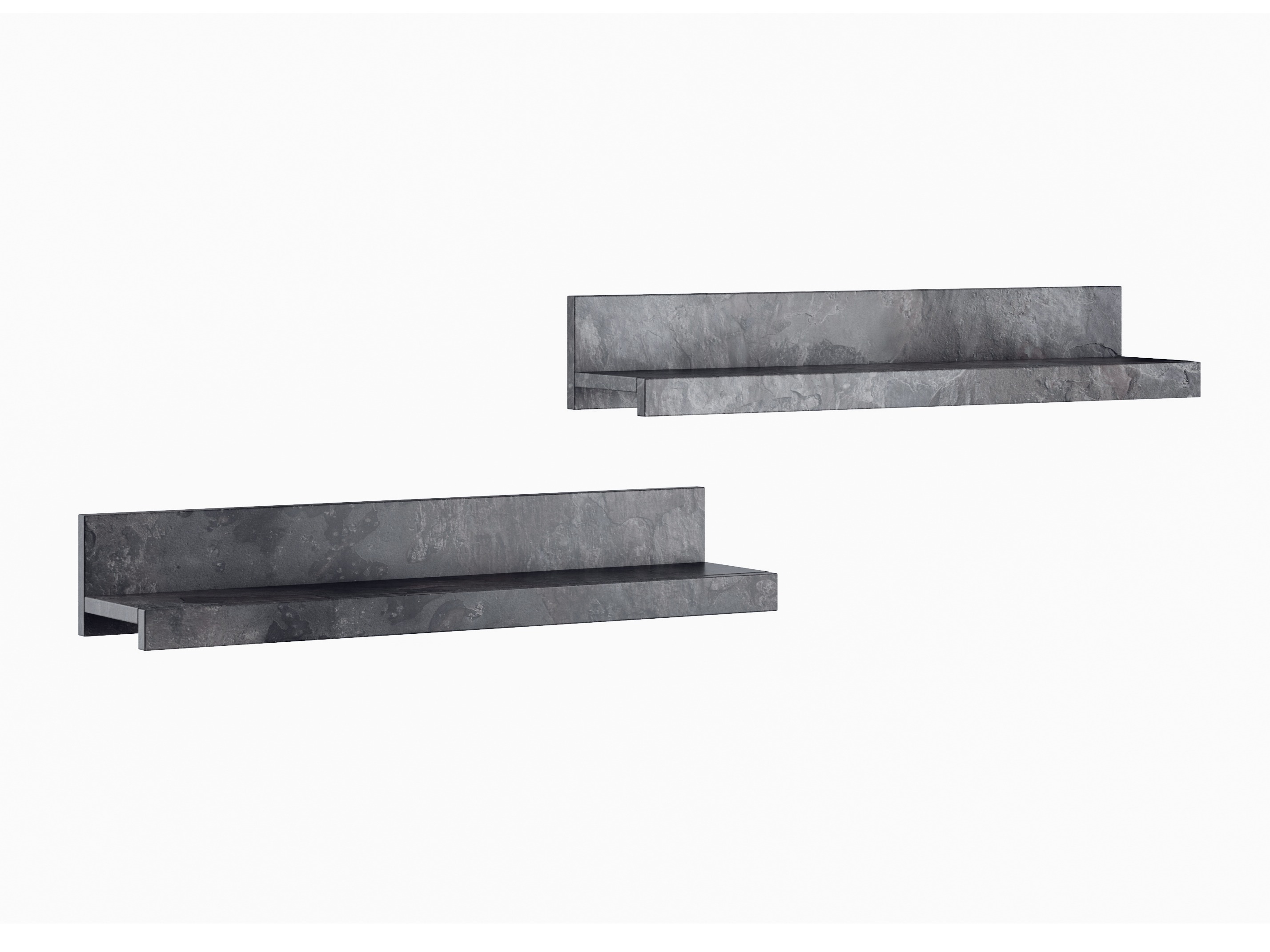 Pakabinamų lentynų komplektas Torvire 105 (Tamsus betonas)
