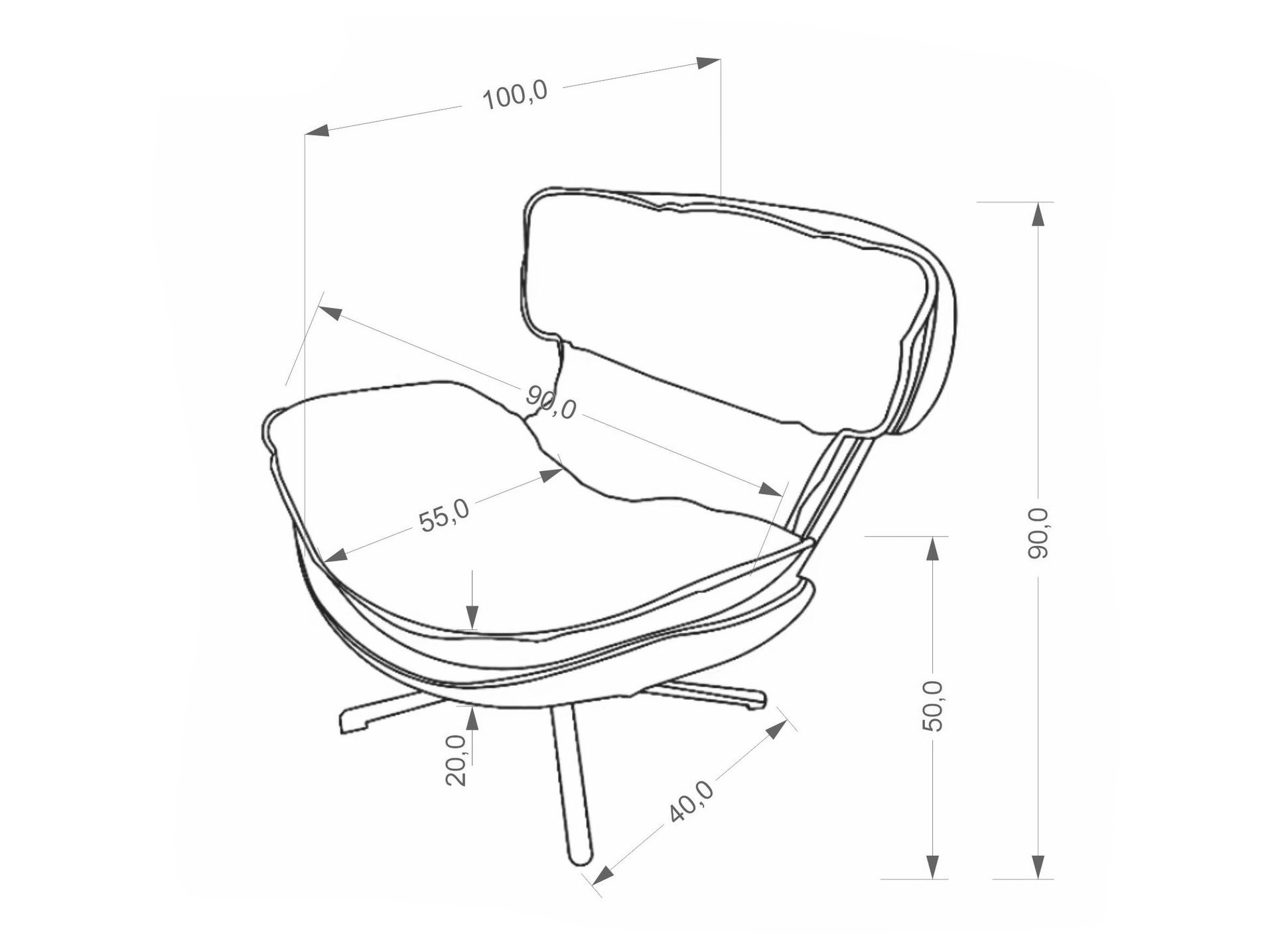 Fotelis Houston 2107 (Smėlinė)