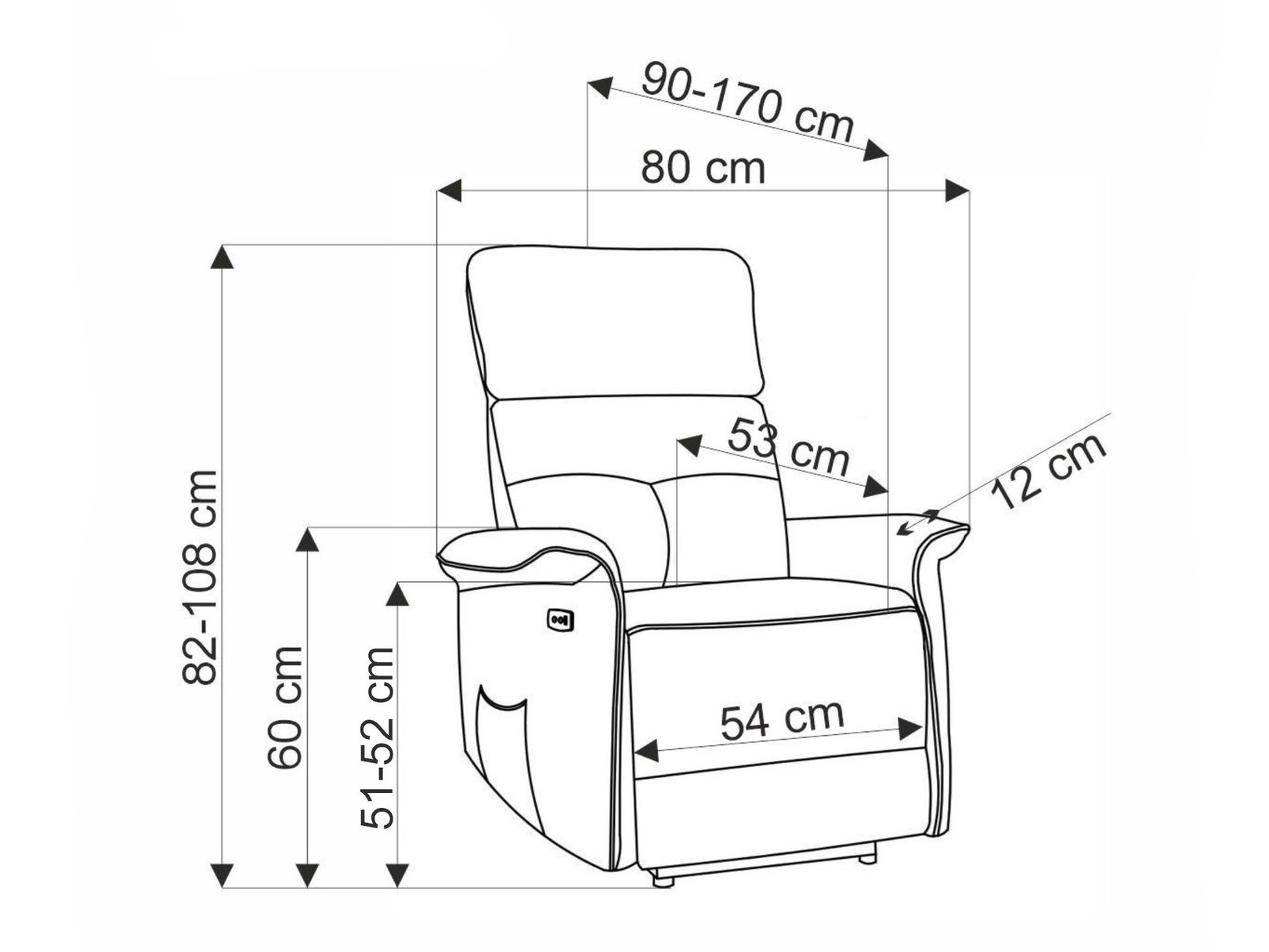 Fotelis reglaineris Houston 1979 (Pilka)