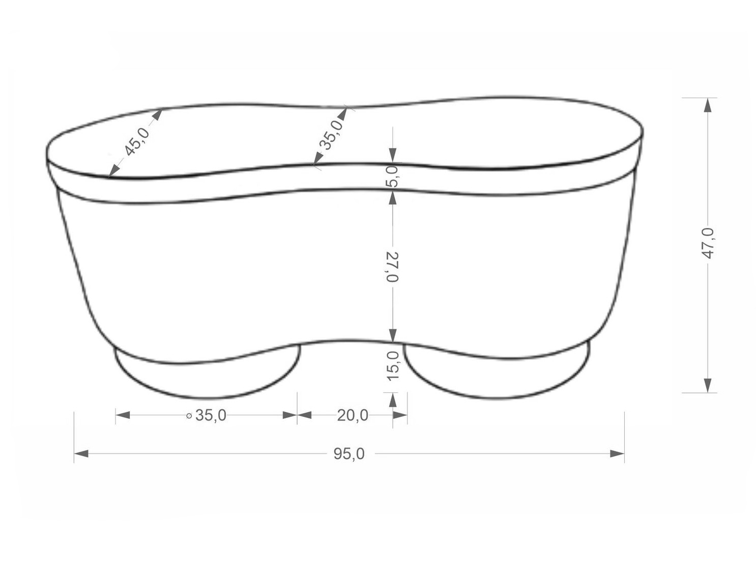 Minkštasuolis Houston 2110 (Pilka)