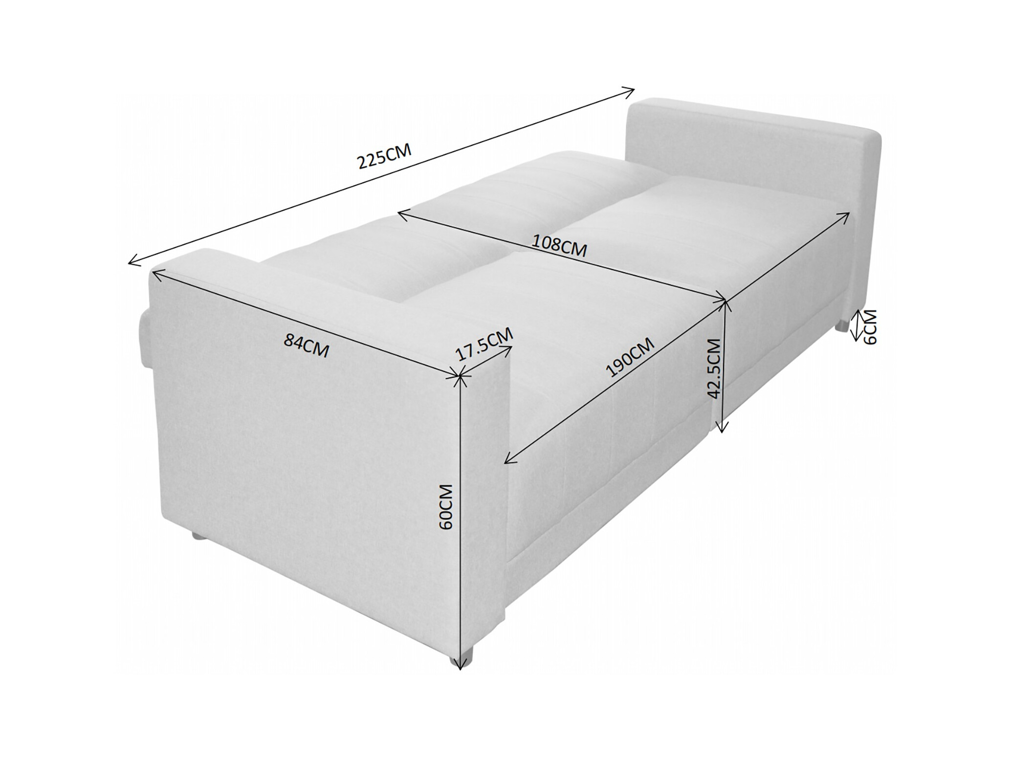 Sofa lova Tulsa 679 (Tamsi pilka)