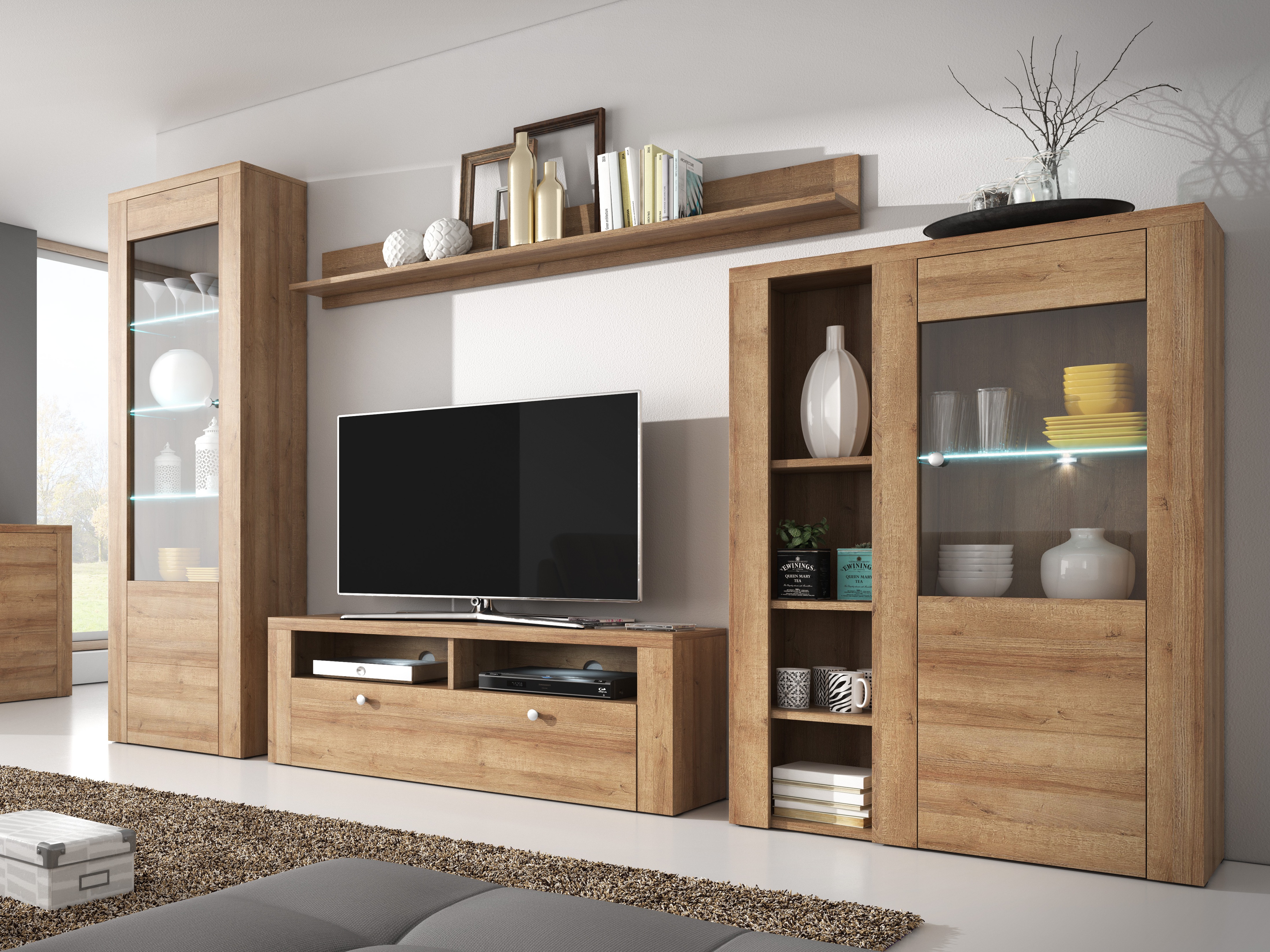 Pakabinama lentyna Salelbo 101 (Riviera ąžuolas)