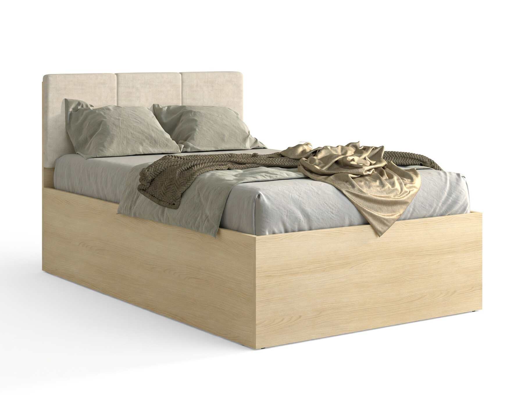 Geltonos lovos su patalynės dėže