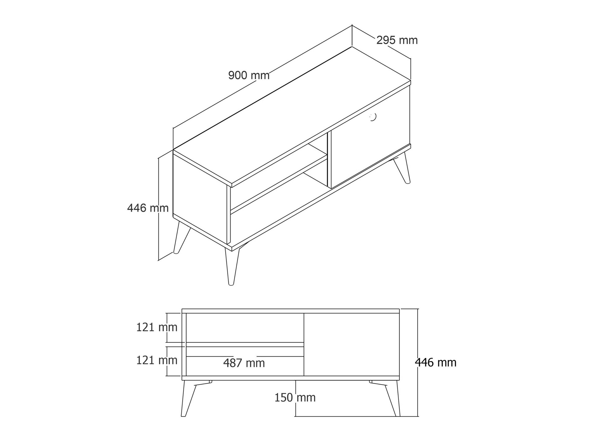 TV staliukas ST8616 su pažeista pakuote