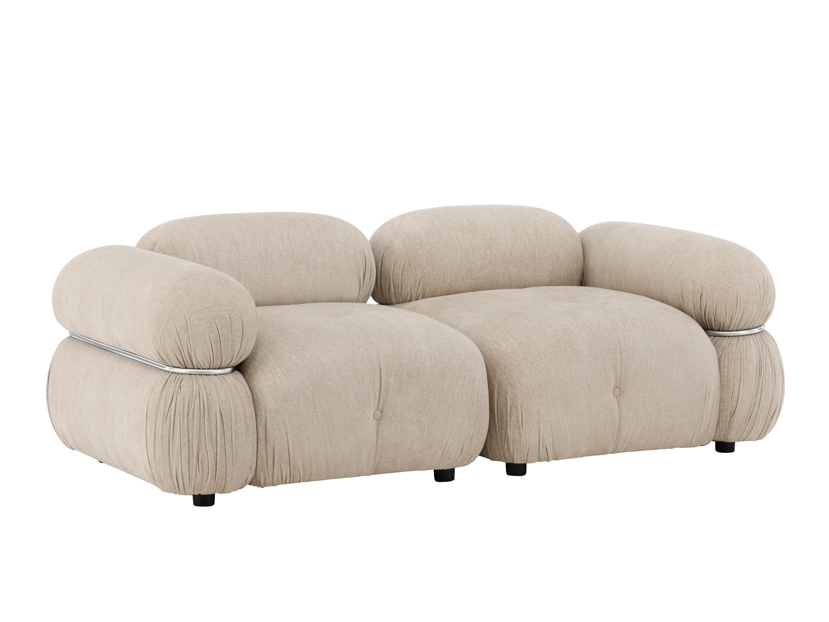 Modulinė sofa Evardale 103 (Smėlinė + Sidabrinė)