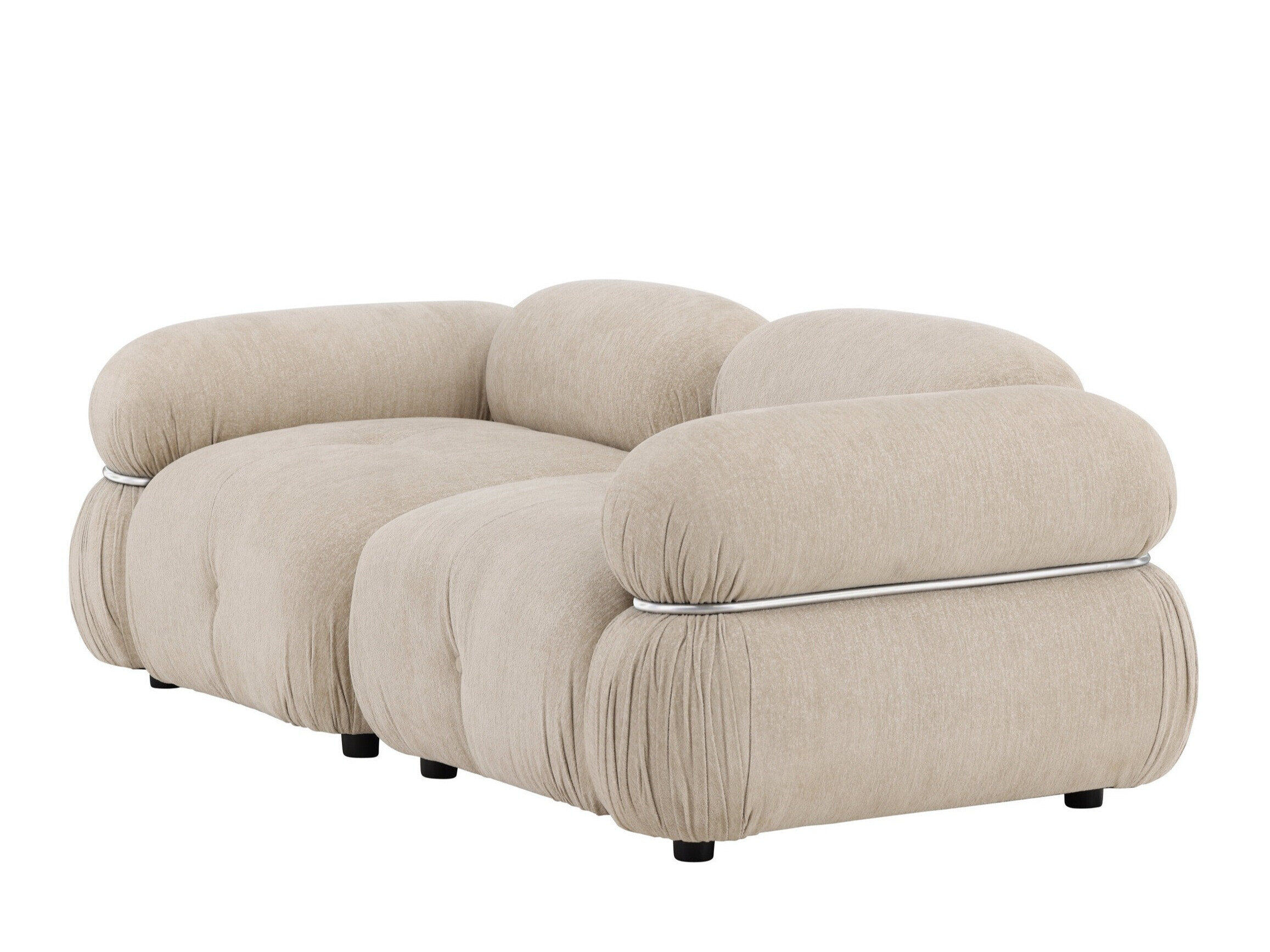 Modulinė sofa Evardale 103 (Smėlinė + Sidabrinė)