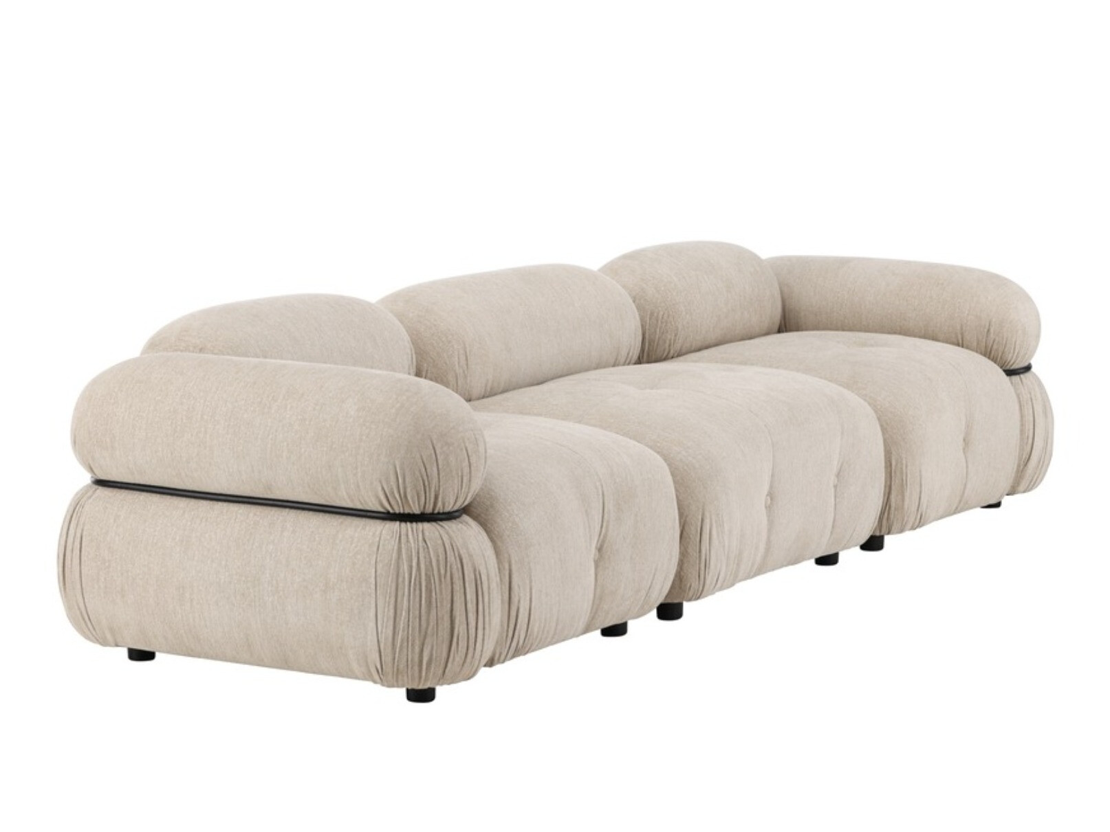 Modulinė sofa Evardale 104 (Smėlinė + Juoda)