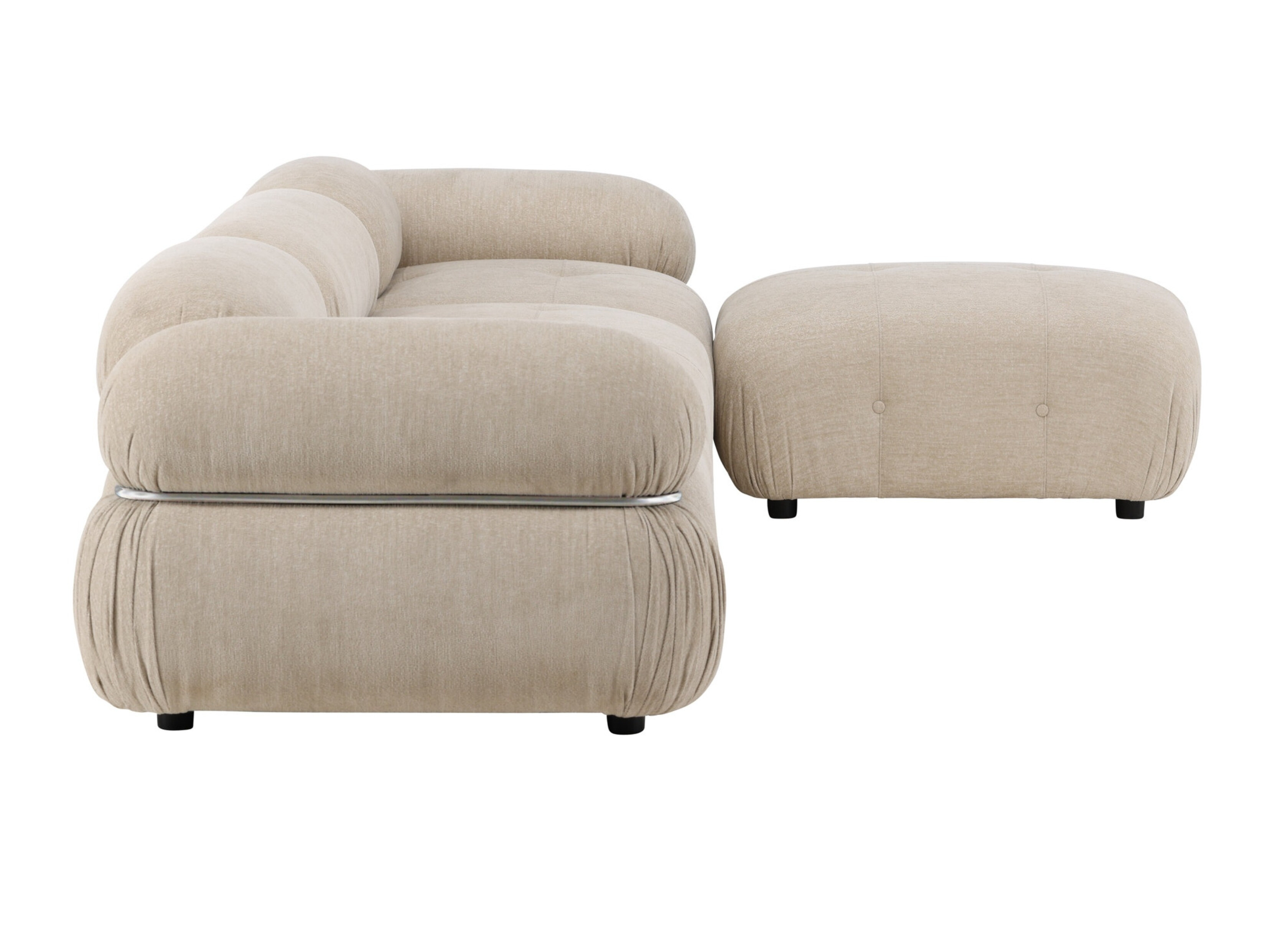 Modulinė sofa Evardale 104 (Smėlinė + Sidabrinė)