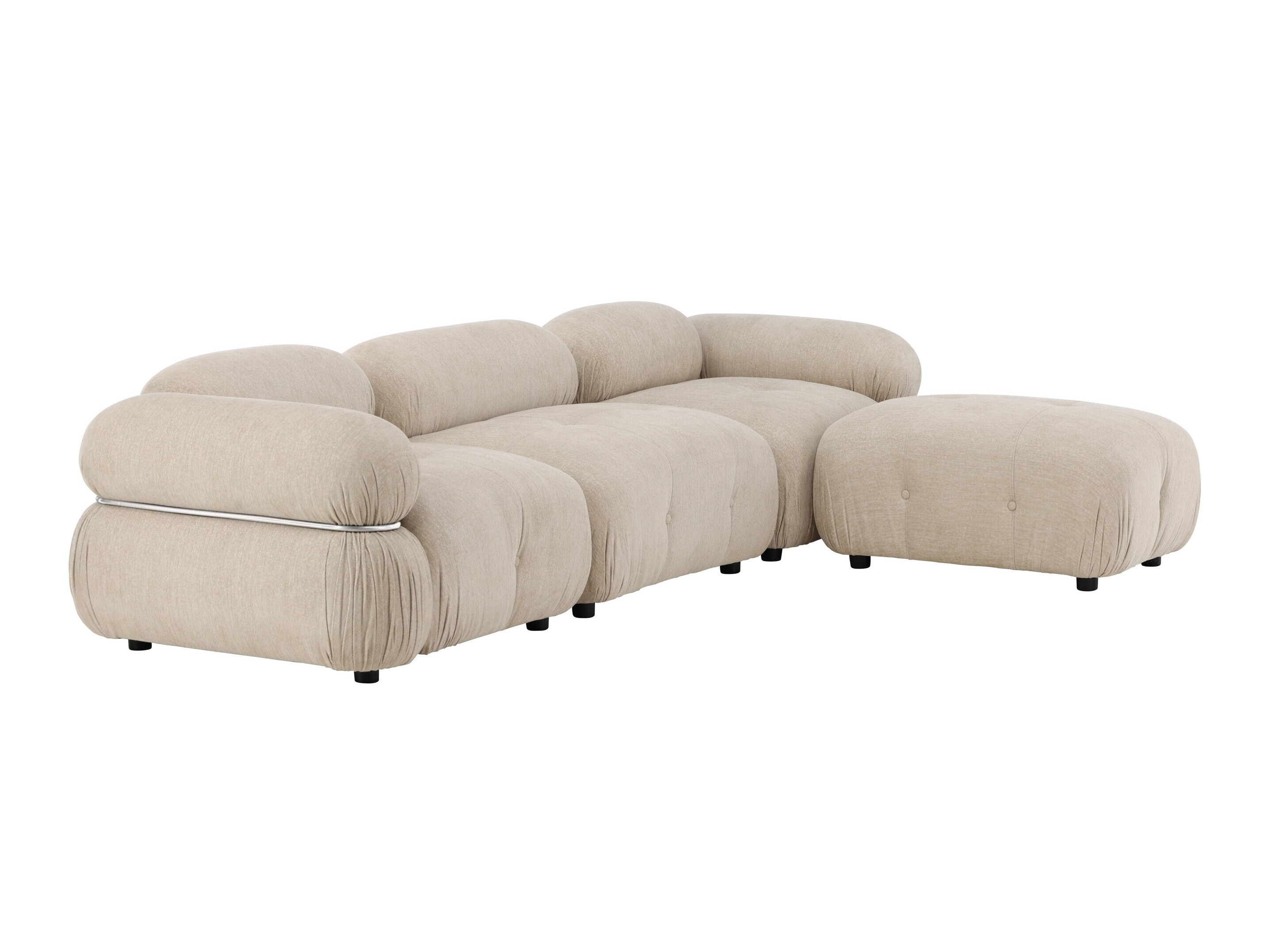 Modulinė sofa Evardale 104 (Smėlinė + Sidabrinė)
