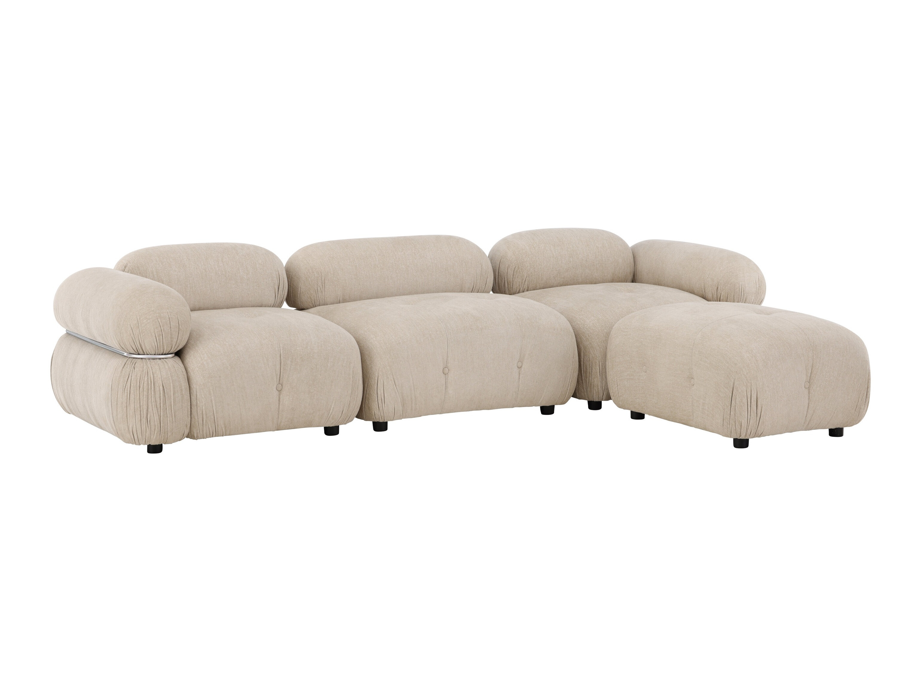 Modulinė sofa Evardale 104 (Smėlinė + Sidabrinė)